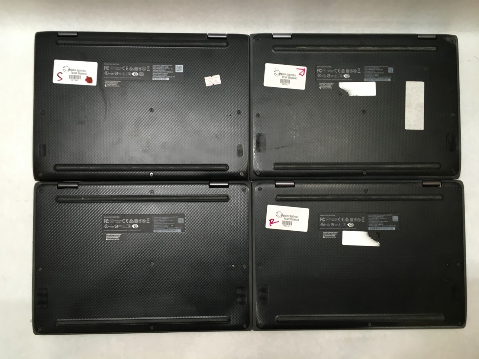 Lot of 4 Lenovo Chromebook 300e 2nd Gen MTK Broken Screens Power Issues- FT