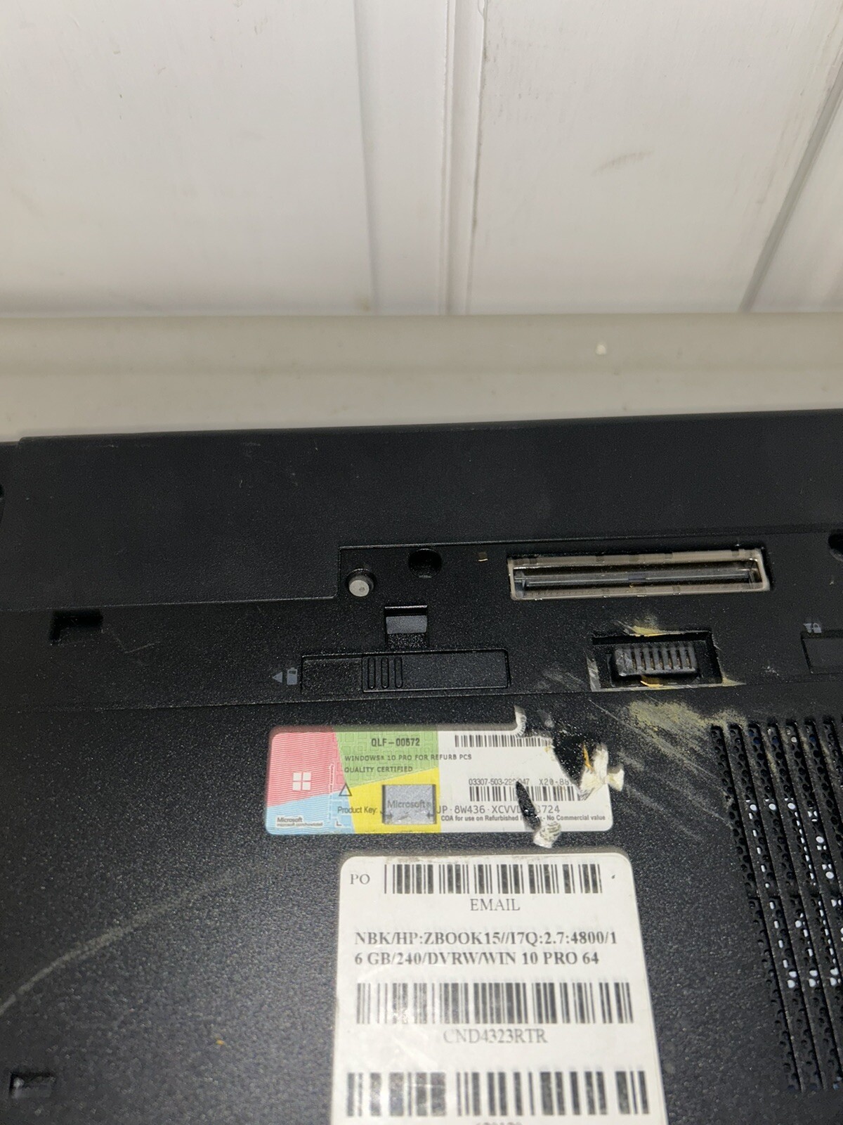 HP ZBook 15, HP Laptop, Windows 10 Pro, HP ZBook 15, 17Q:2.7:4800, READ PARTS