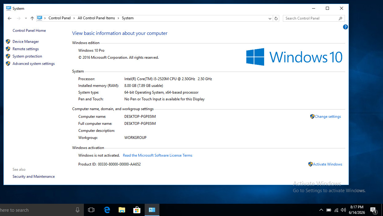 ThinkPad T520| Intel Core i5-2520M| 8GB RAM| 240 GB SSD W10