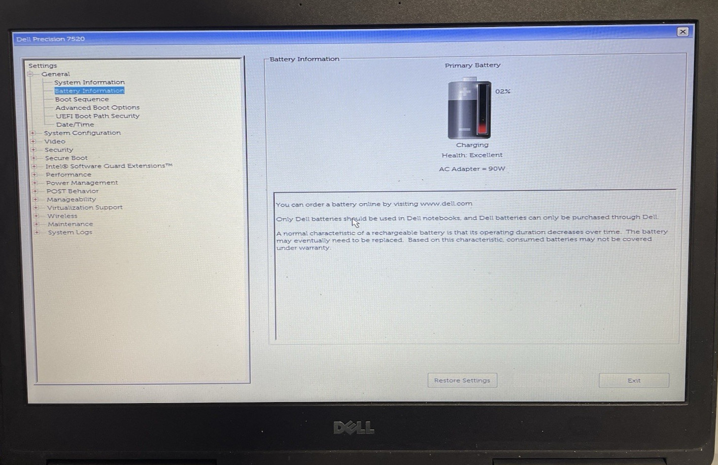 Dell Precision 7520 15.6″ i7-6820HQ @ 2.70GHz NO RAM NO SSD