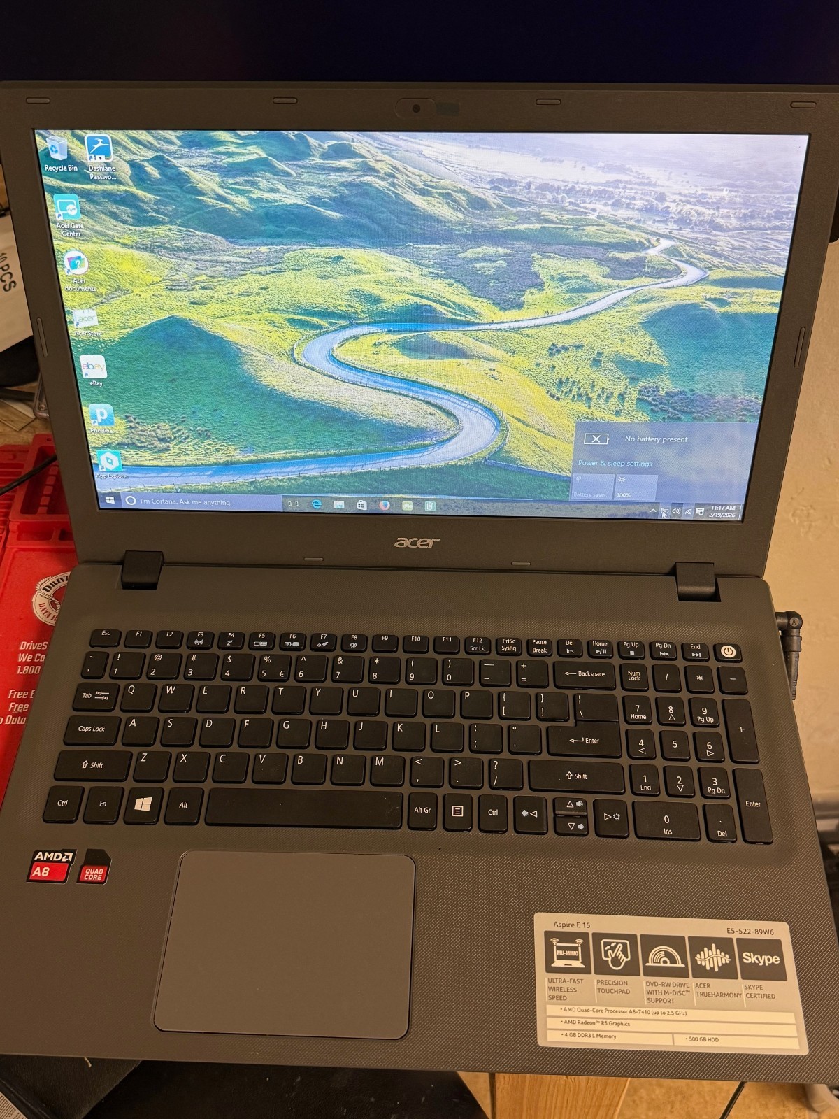 acer Aspire E5-522-89W6 laptop