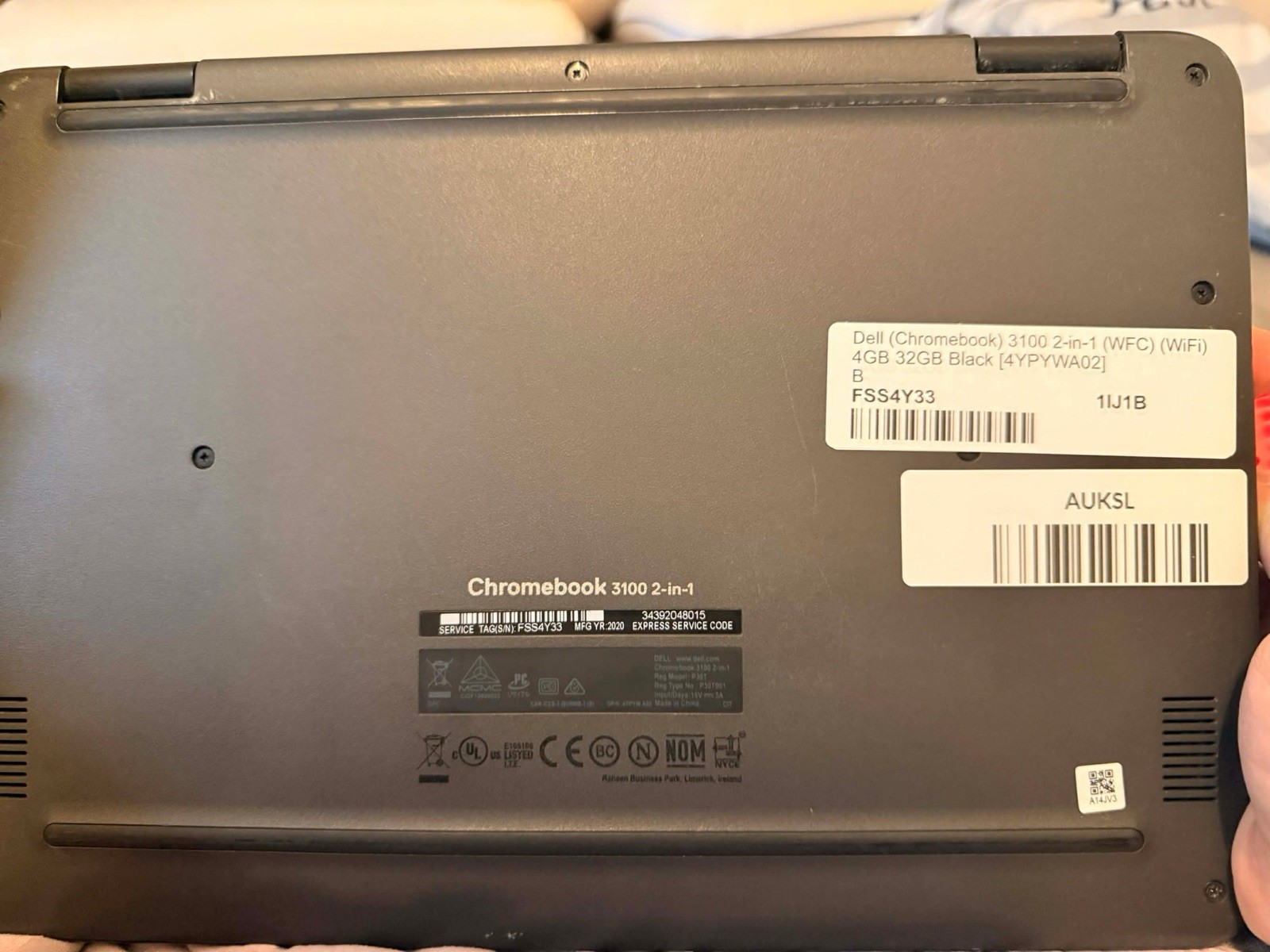 Dell Chromebook 3100 2-in-1 11.6″ Celeron 4GB 32GB eMMC Chrome OS Black