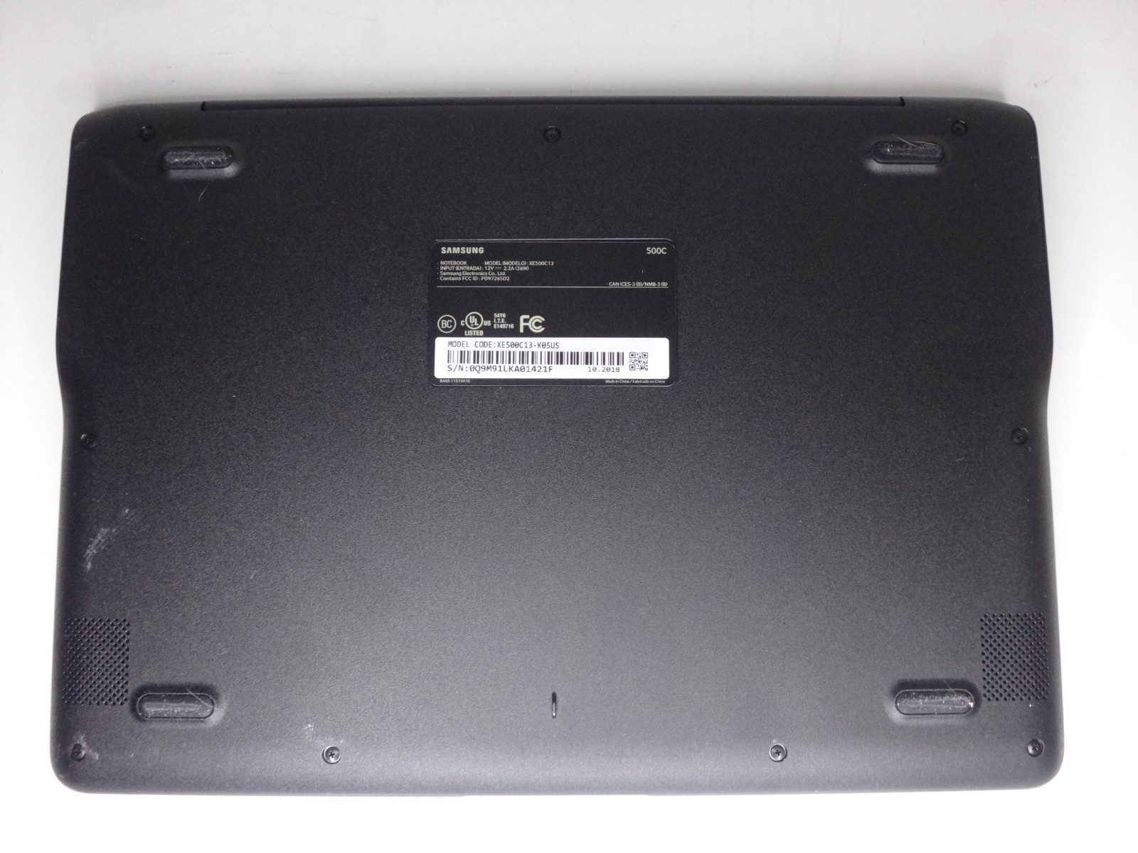 Samsung Chromebook XE500C13 11.6 Notebook Laptop GOOD BATTERY / TESTED / WORKING
