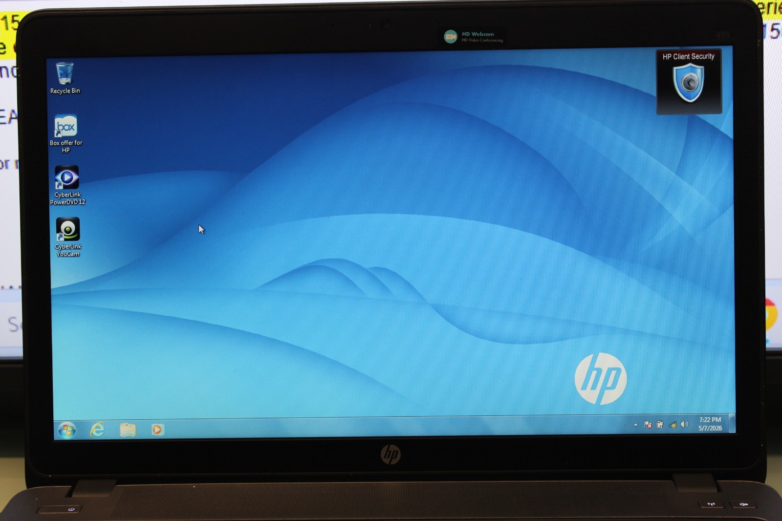 #67 HP ProBook 455 G1 15.6″ AMD A8-5550M @2.1GHz 4GB RAM 500GB HDD WINDOWS 7 PRO