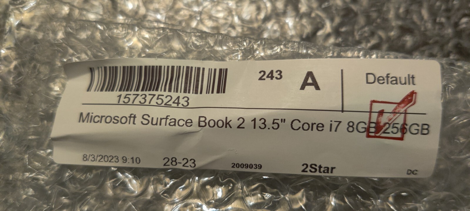 Microsoft Surface Book 2 i7-8650U 256GB SSD 8GB RAM 13.5″ Tablet ONLY B