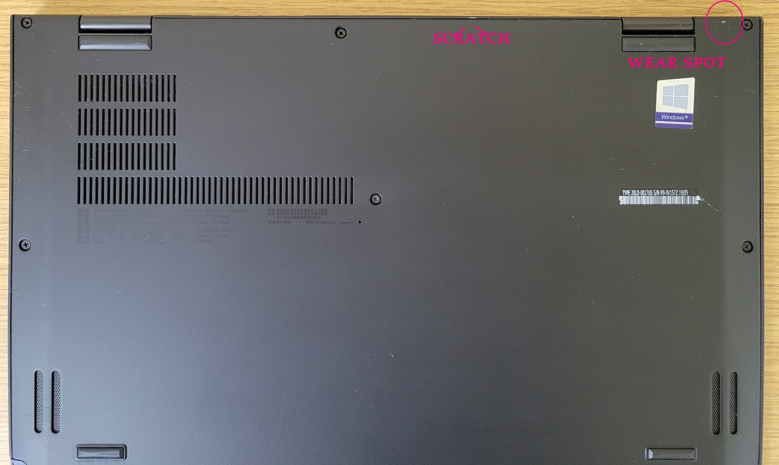 Lenovo ThinkPad X1 Yoga Gen3 i7-8650U 1.90GHz 16GB 128GB SSD QHD Touch No OS