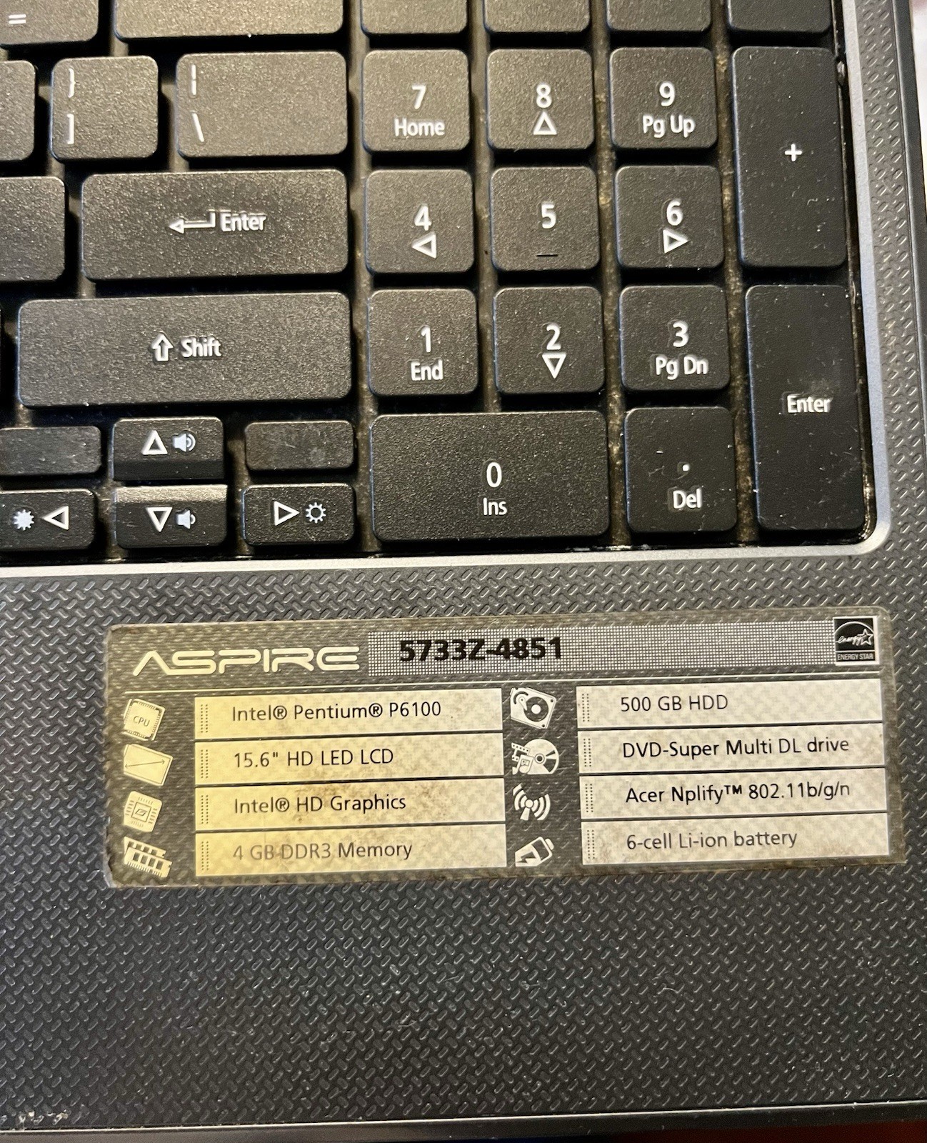 Acer Aspire 5733Z-4851 Laptop (For Parts/Repair)