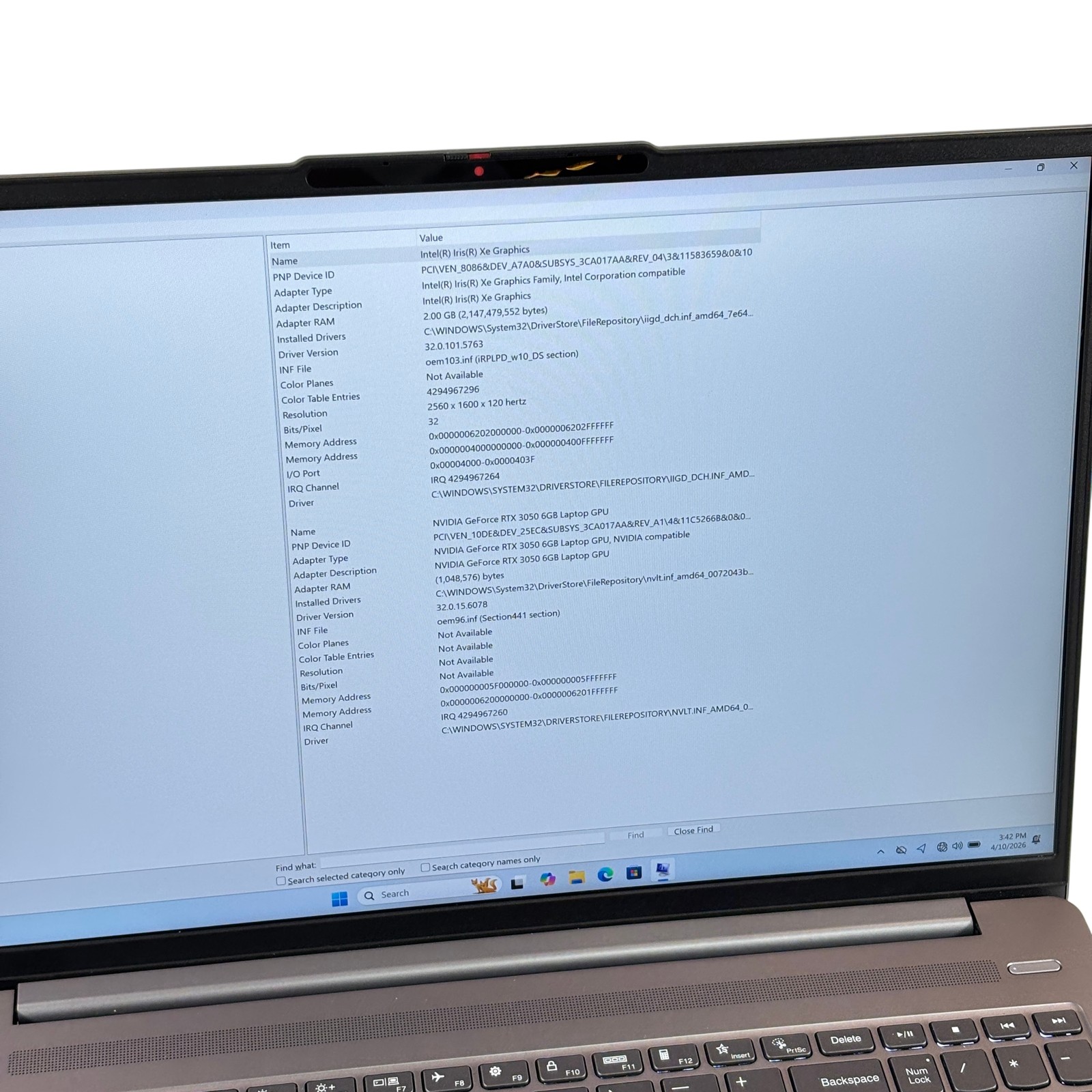 Lenovo IdeaPad Pro 5 16IRH8 Core i5-13500H 2.6GHz RTX 3050 16GB RAM 1TB SSD 16″