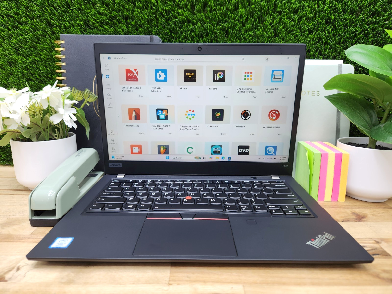 Lenovo ThinkPad P43s 14″ FHD i7-8665U 16GB 256GB SSD Quadro P520 Window 11 Pro ~
