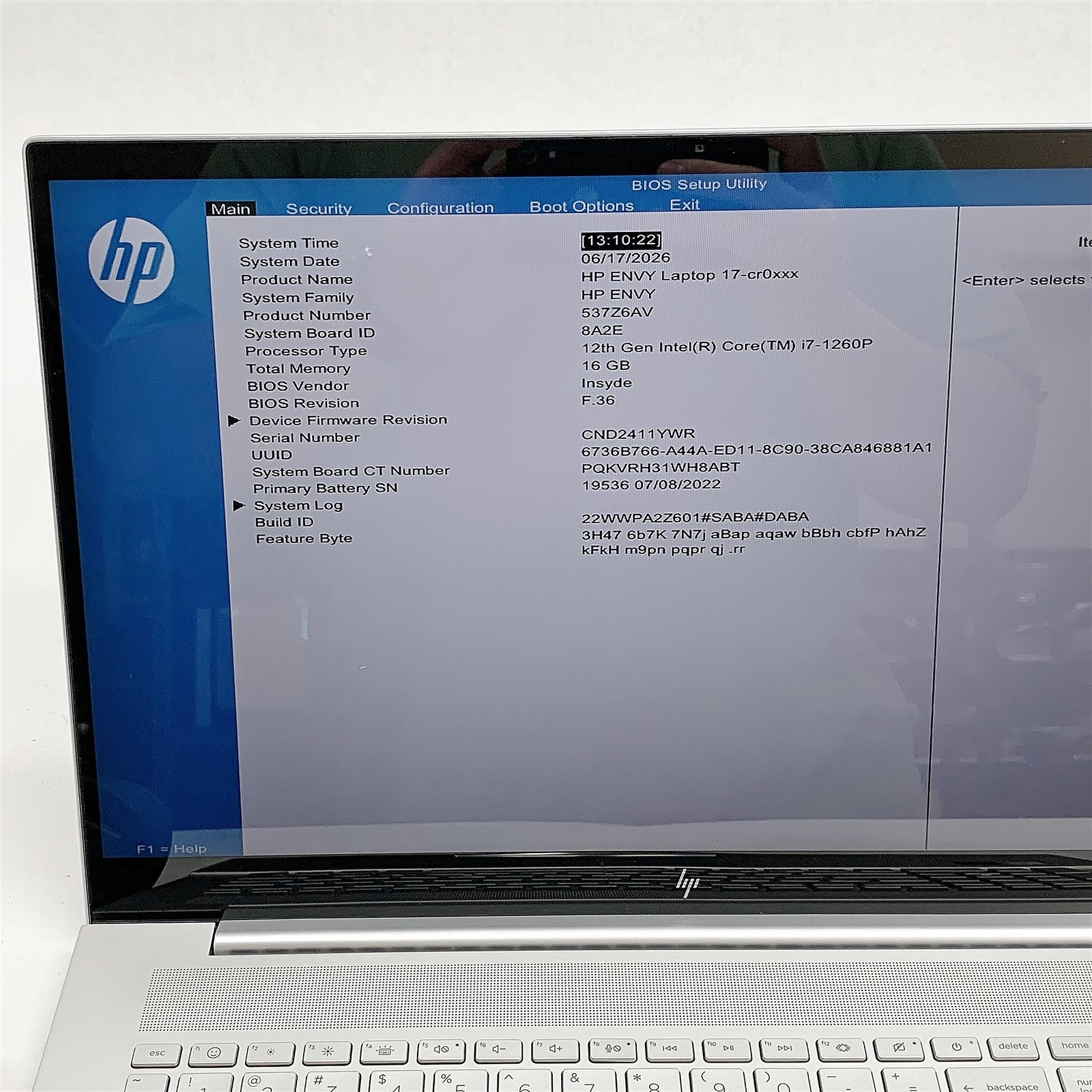 HP ENVY 17t-cr0000 Laptop Intel i7 1260P 2.1GHZ 17.3″ 16GB 512GB NVMe Windows 11