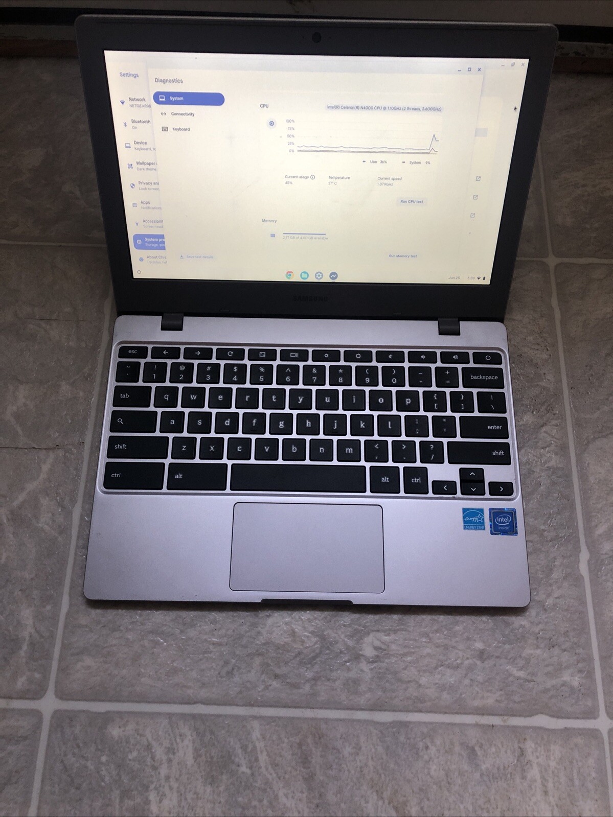 SAMSUNG XE310XBA K01US Chromebook 4 11.6″ Intel Celeron N4000 4GB RAM 32GB eMMc