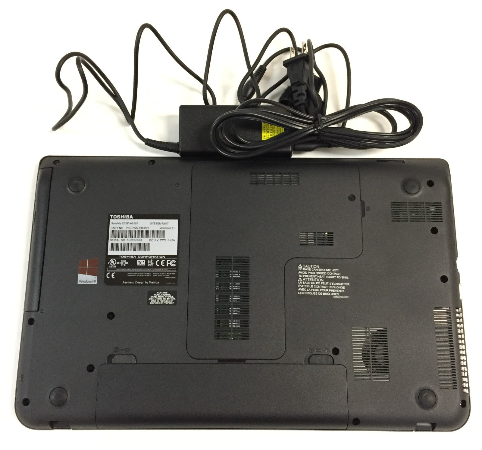 *Bad Batt*Toshiba Satellite C55D-A5107 15.6 Laptop/AMD A6-5200/4GB/750G HDD/W8.1