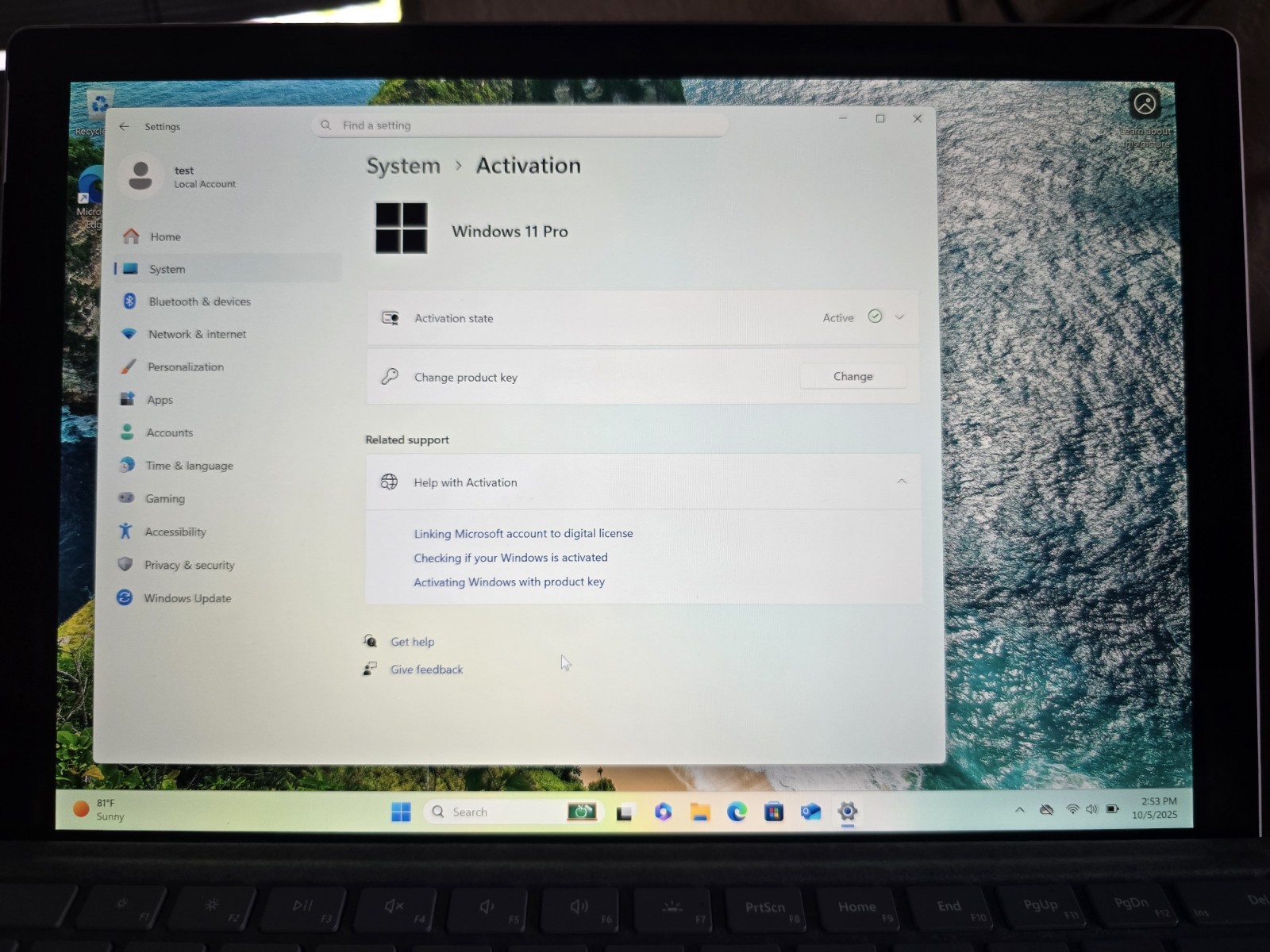 Microsoft Surface Pro 4 | i7 | 8GB | 256GB | Win11 With Keyboard