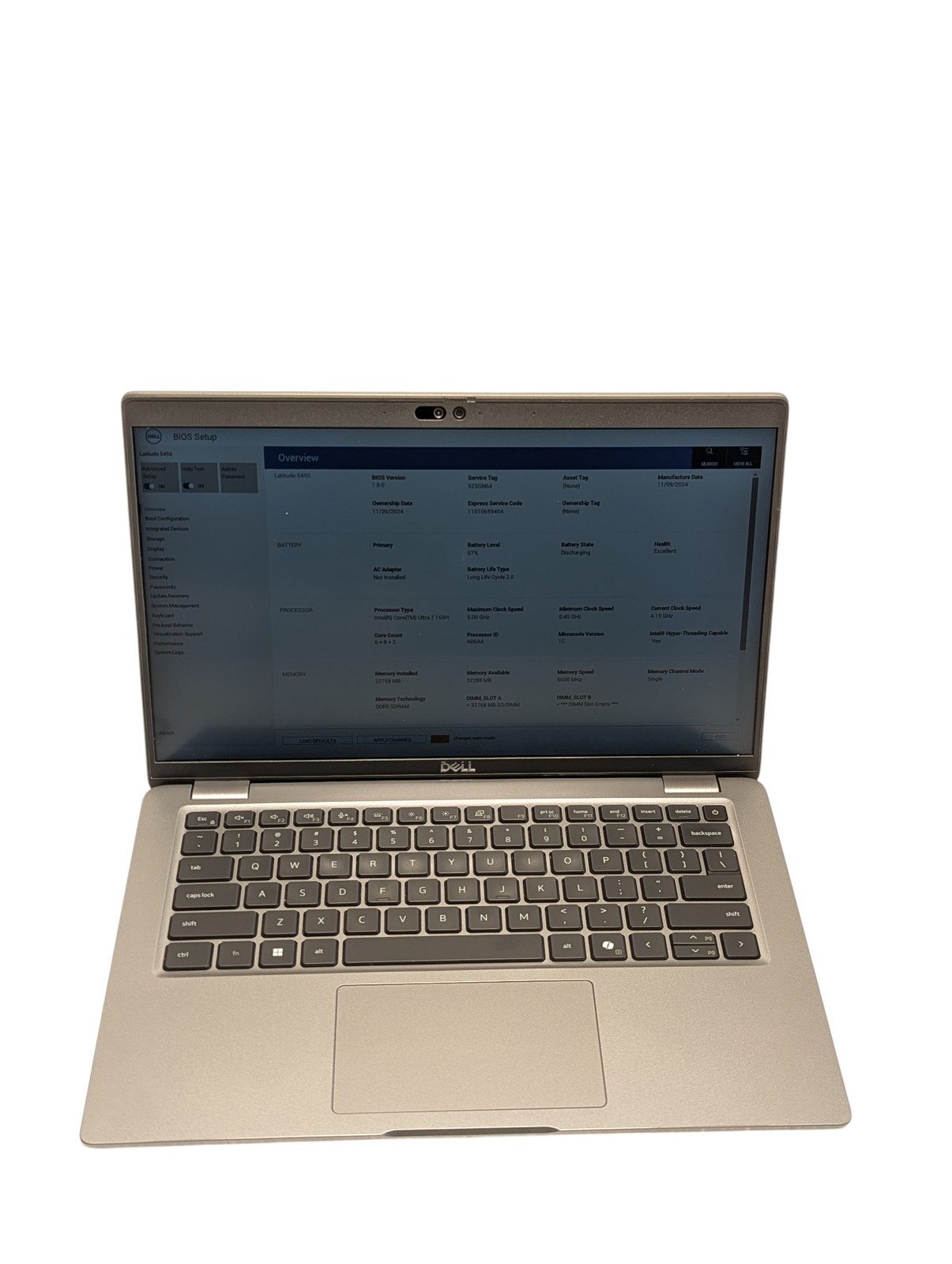 Dell Latitude 5450 Ultra 7 155U 14″ 32GB RAM 512GB SSD – Grade D