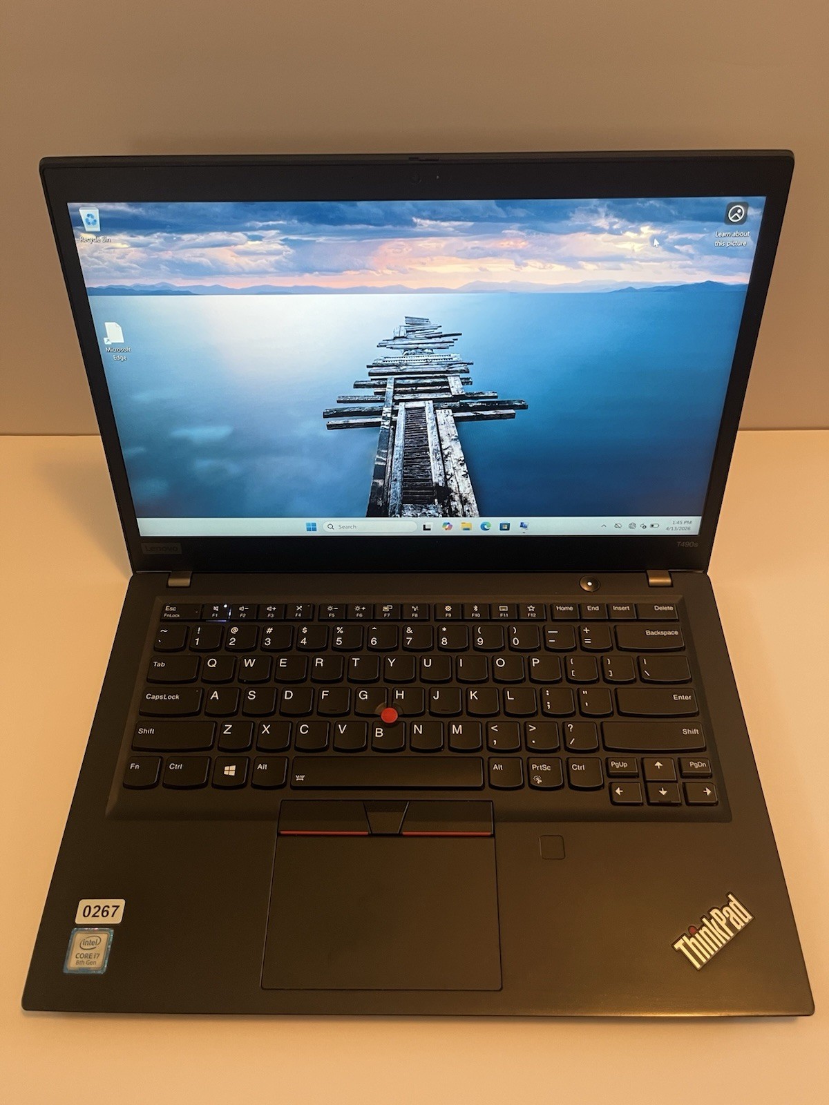 Lenovo ThinkPad T490s i7-8565U @ 1.80GHz 8/512GB 620 14″ Win11Pro TOUCH #267