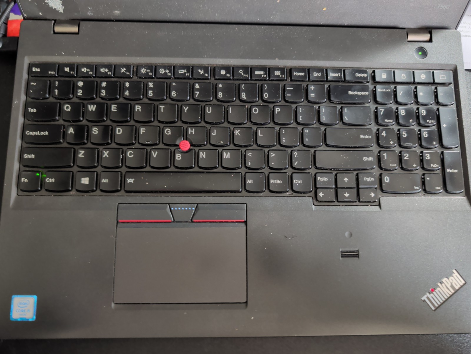 Lenovo ThinkPad T560 Laptop i5-6200U 2.3GHz 8 GB RAM No SSD/OS w/Power Adapter