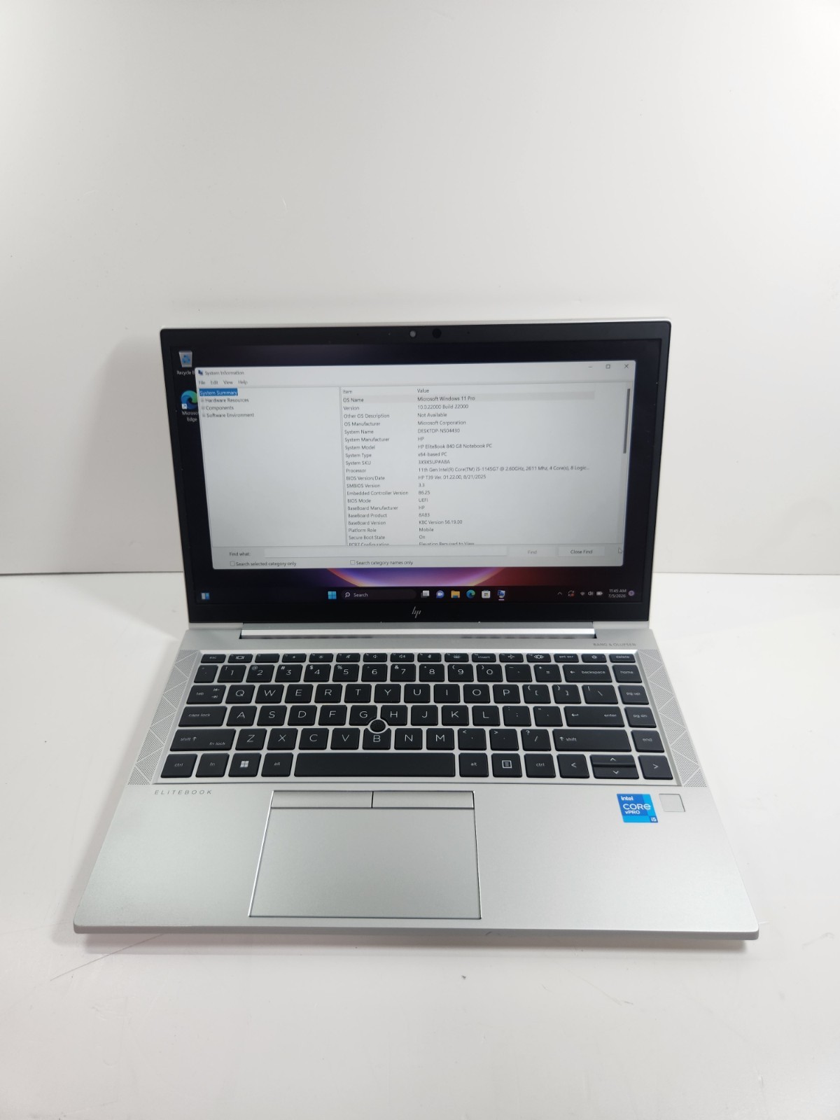 HP EliteBook 840 G8 14″ 16GB 256GB SSD Core i5-1145G7- Excellent condition