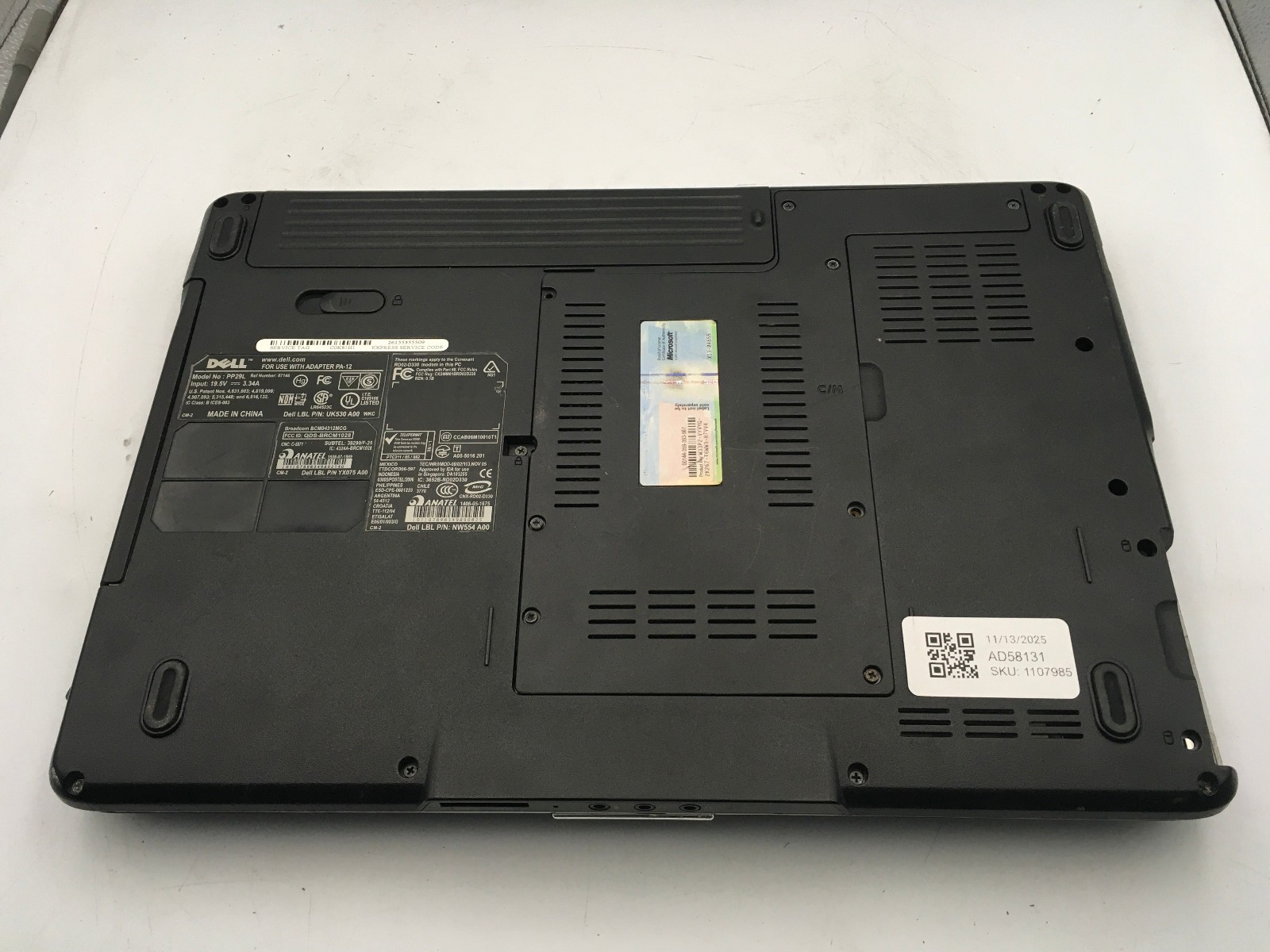 DELL INSPIRON 1525 – BOOTS TO BIOS – INTEL CORE 2 DUO – 2GB RAM – 15″ – READ -BB