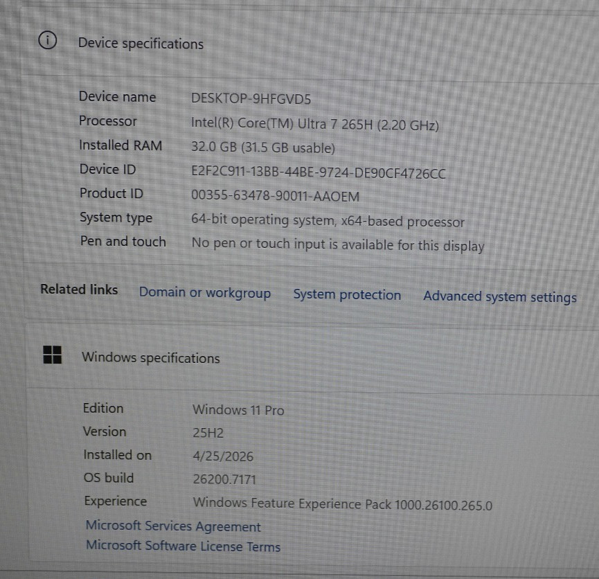 Dell Pro Max 14 MC14250 14″ 1TB 2.2GHz 32GB RAM Intel Core Ultra 7 (H90001239)