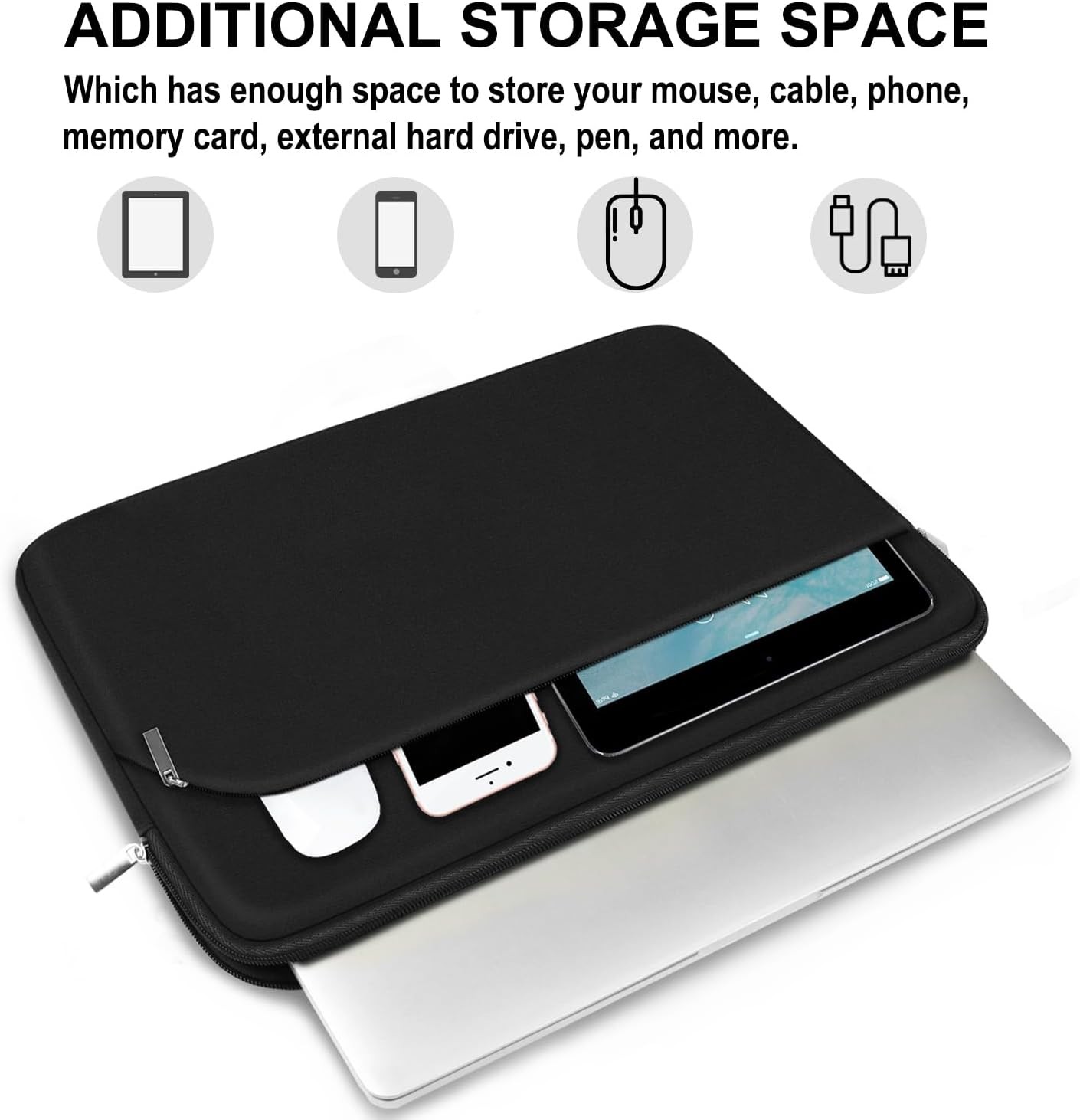 Slim Laptop Sleeve for 14 Inch MacBook Air/Pro, Portable Protective Case