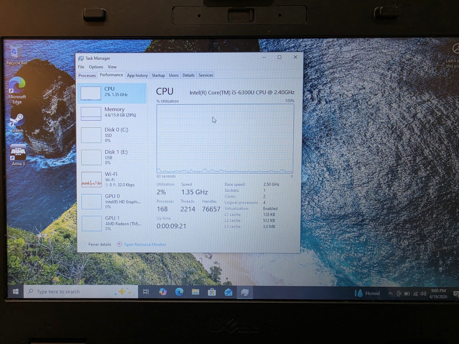 Dell Rugged 5414 R7 M360 *RARE 512GB SSD 16GB RAM I5, 97WH Battery. Read