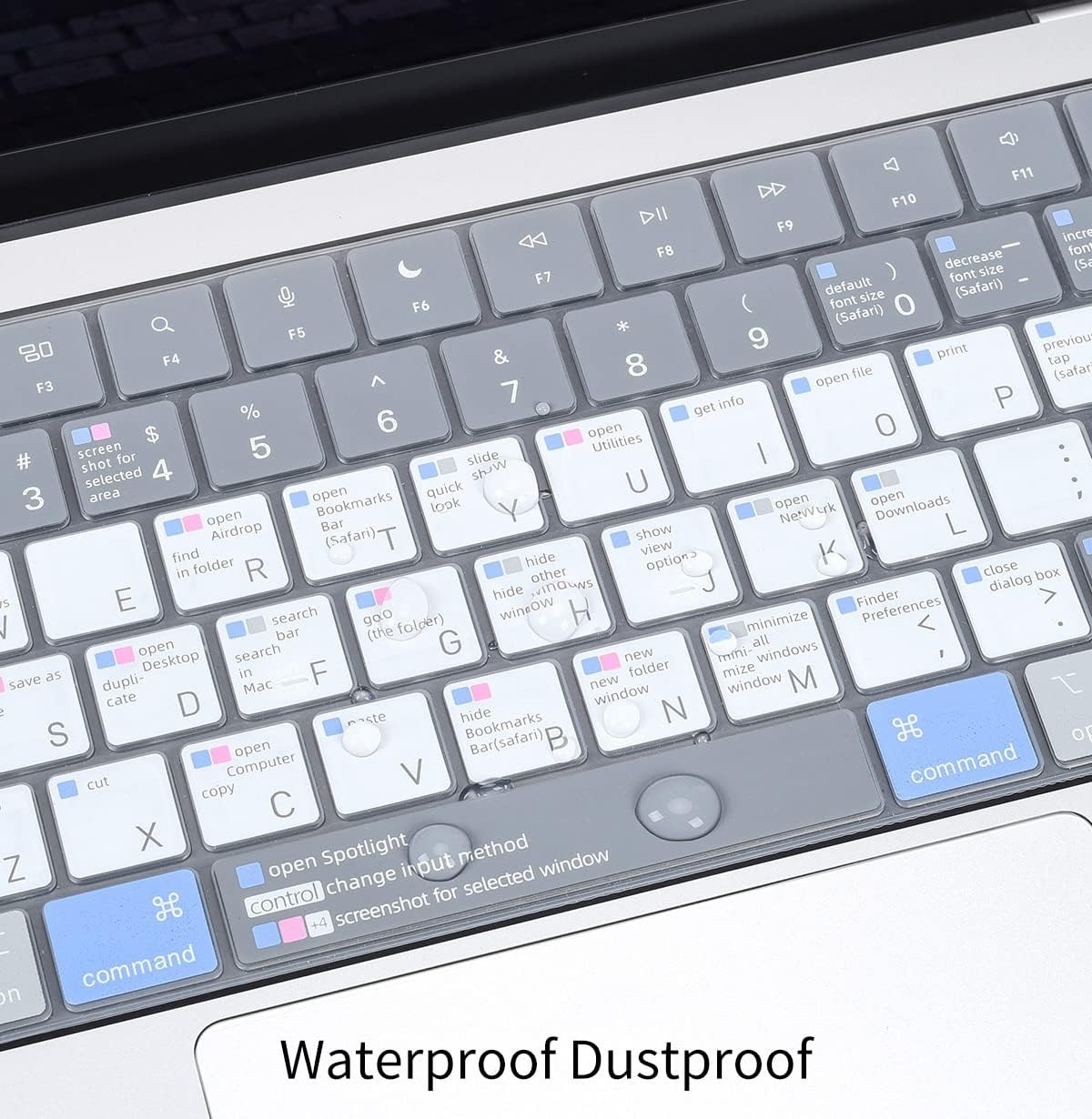 MacBook Air M4 Keyboard Cover Shortcuts for 2026-2022 MacBook Air 13.6 inch