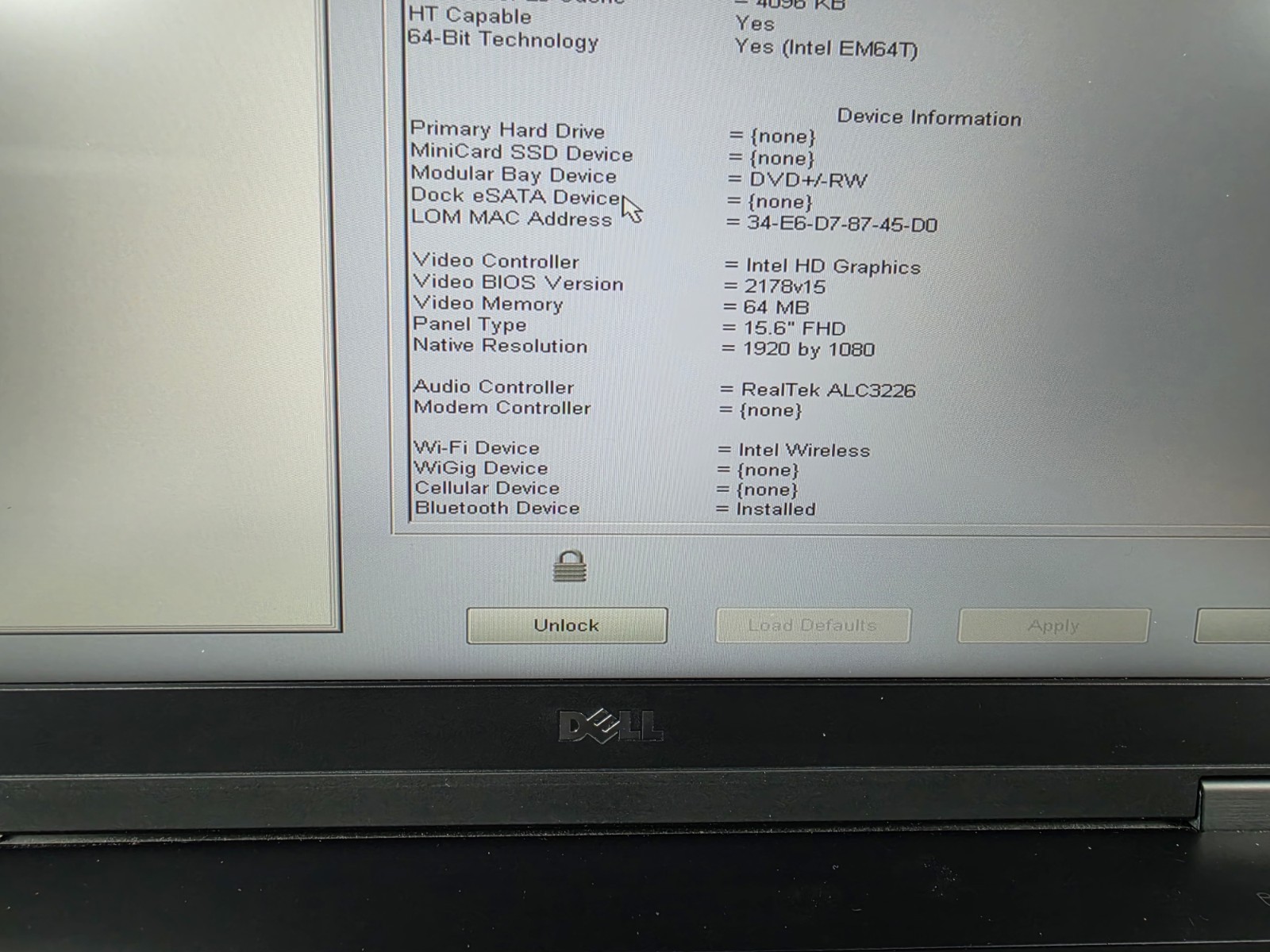 DELL LATITUDE E6540 15.6″ FHD i7- 8GB RAM NO HDD READ