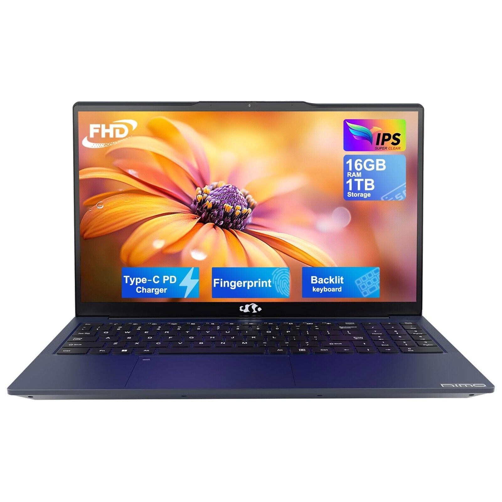 15.6 FHD Student Laptop 16GB RAM 1TB SSD Intel Pentium Quad-Core N100 Processor