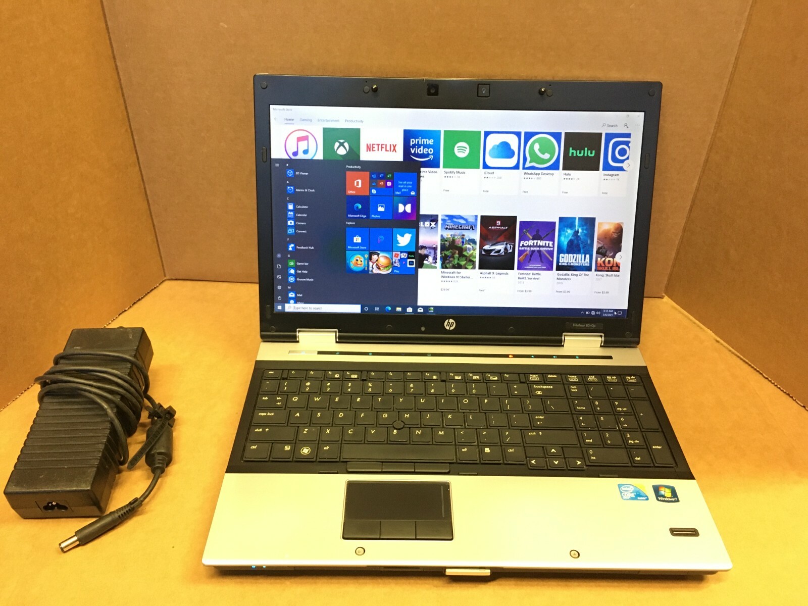 HP EliteBook 8540P Laptop i5 2.67GHz 4GB 256GB SSD 15.6″ LCD NVIDIA WINDOWS 10