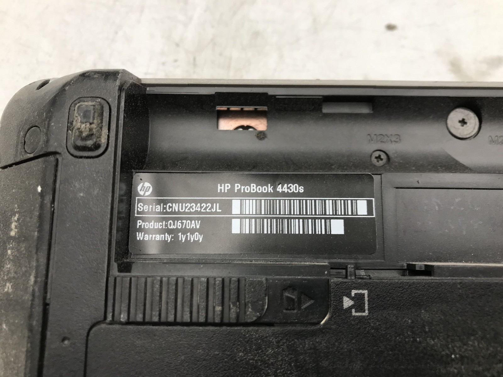 HP PROBOOK 4430S – BOOTS TO BIOS – INTEL I5 2450M – NO RAM – NO OS -READ DESC-BB