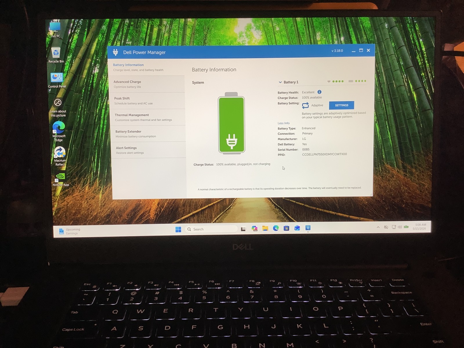 Dell XPS 9570 Gaming-GTX1050, i5-8300H, 16 GB – 512 GB Windows 11 Pro # 1CW33X2