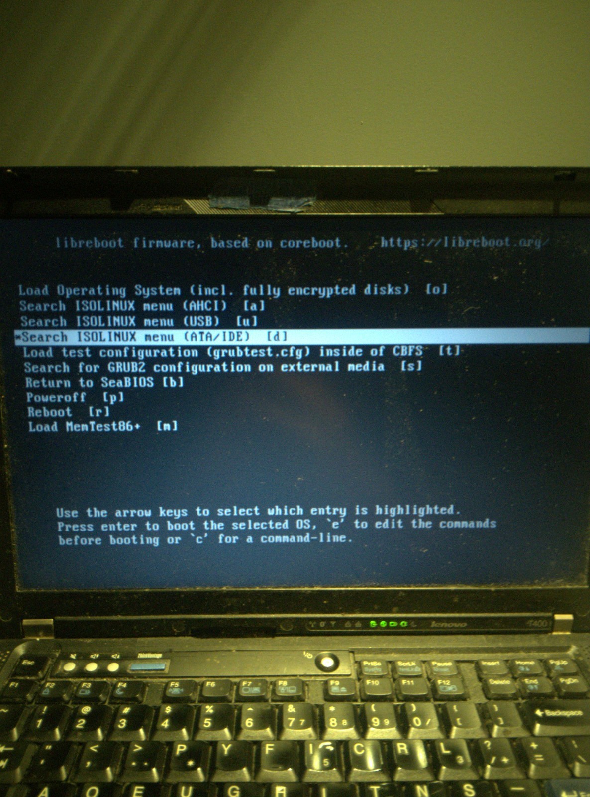 Librebooted Lenovo T400 Thinkpad Running OpenBSD, 1TB SSD (encrypted), 8GB RAM
