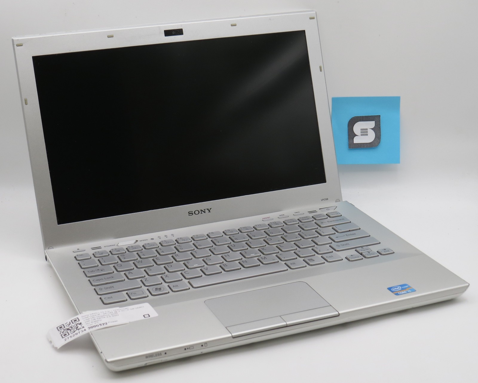 Sony Vaio i5-2410m @ 2.3GHz 4GB DDR3 256GB SSD 13.3″ No OS/AC/Battery