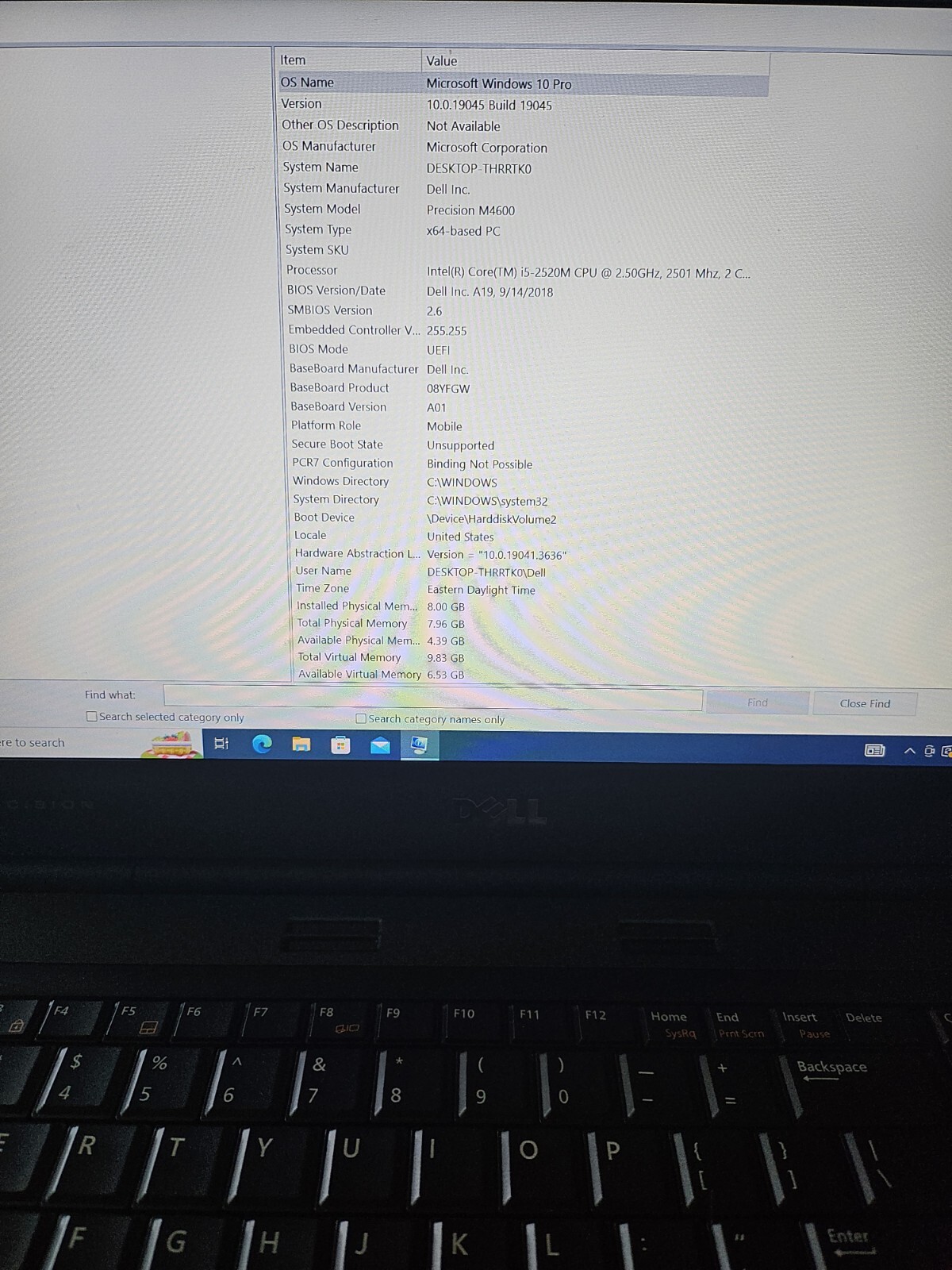 Dell Precision M4600 15.6” Intel Core i5-2520M @ 2.50GHz 8GB 240GB Bad Battery