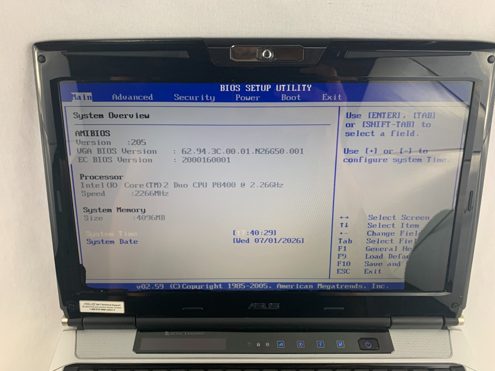 Asus ROG G50V Laptop For Parts/Repairs, Damaged Screen, No HDD, Good Battery