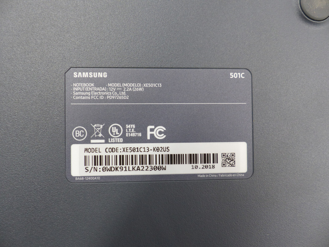 SAMSUNG CHROMEBOOK 3 XE501C13-K02US 11.6″ INTEL CELERON 4GB RAM / 32GB SSD