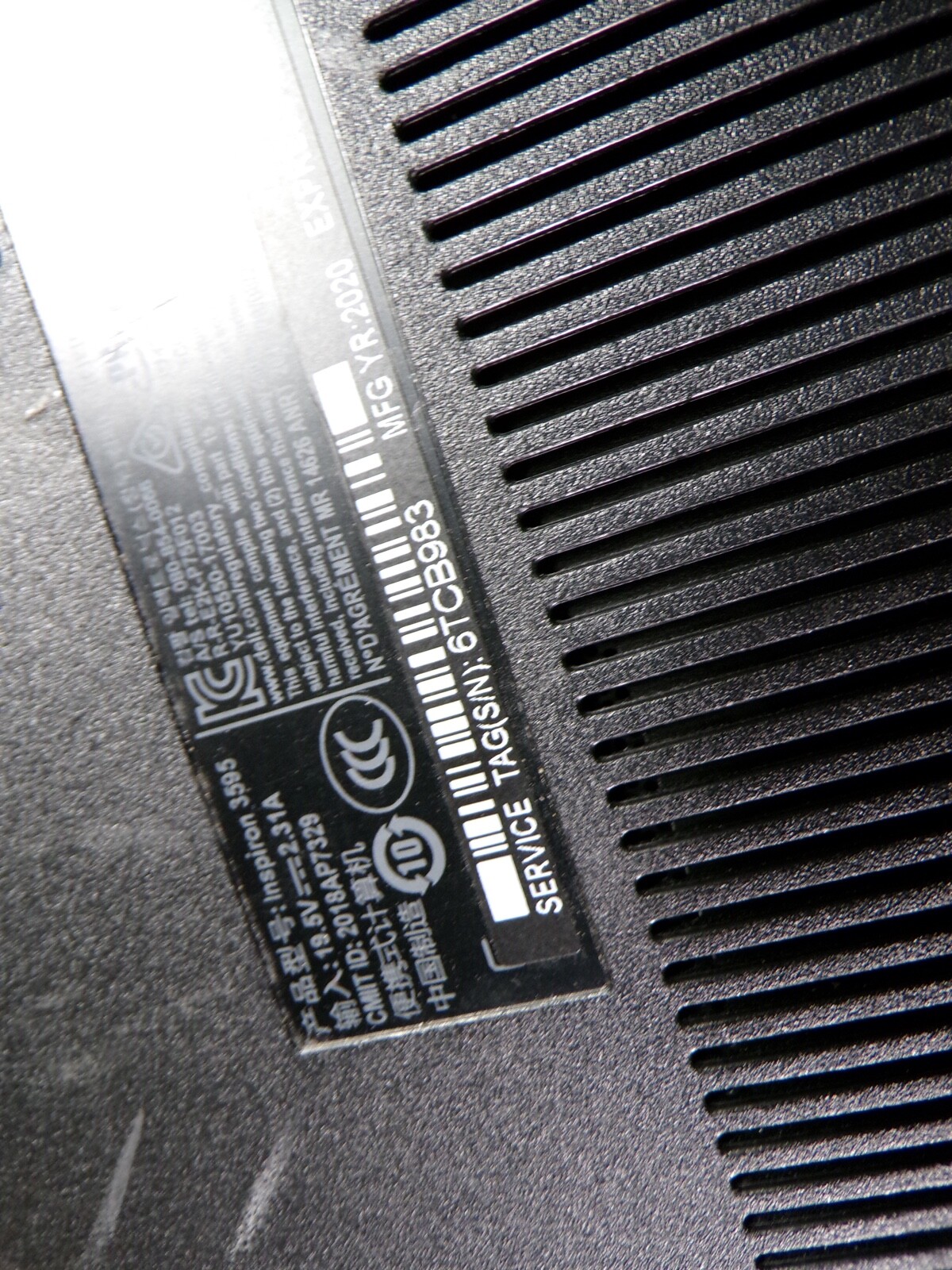DELL INSPIRION 3595 AMD A6-9225 16GB RAM