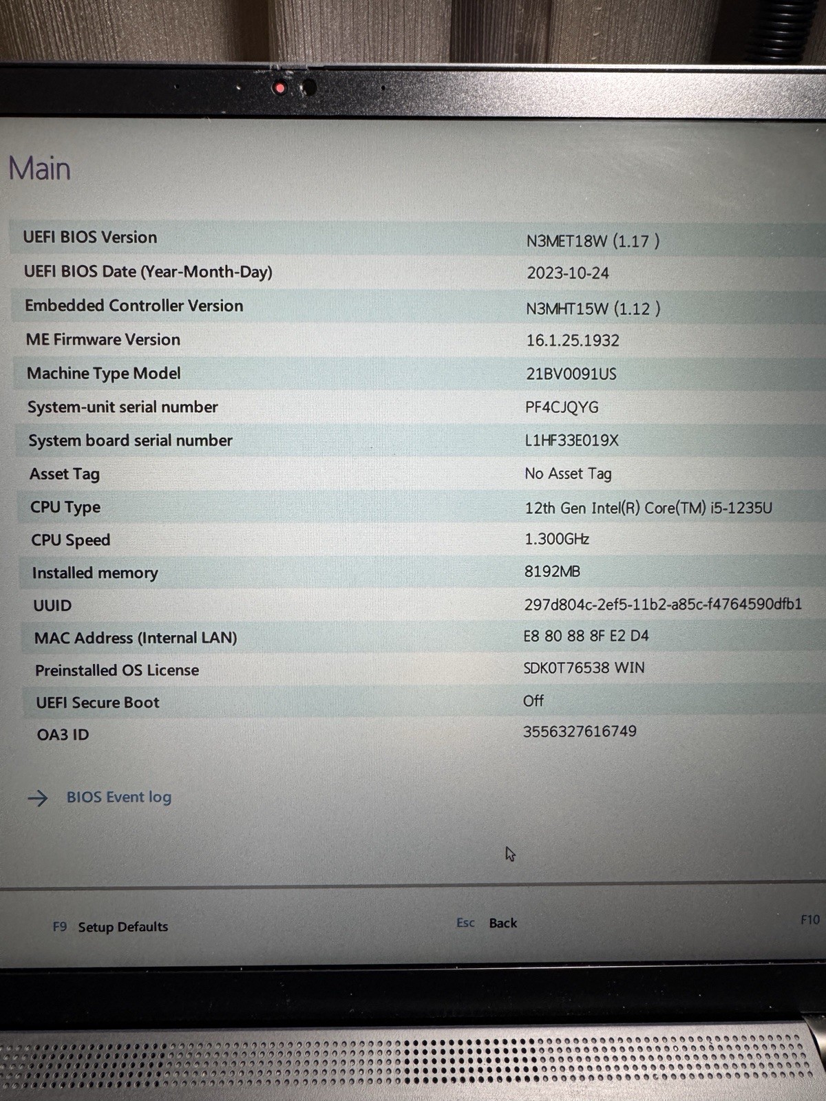 Lenovo Thinkpad T16 Gen 1, 8GB RAM, 256GB SSD, Windows 11