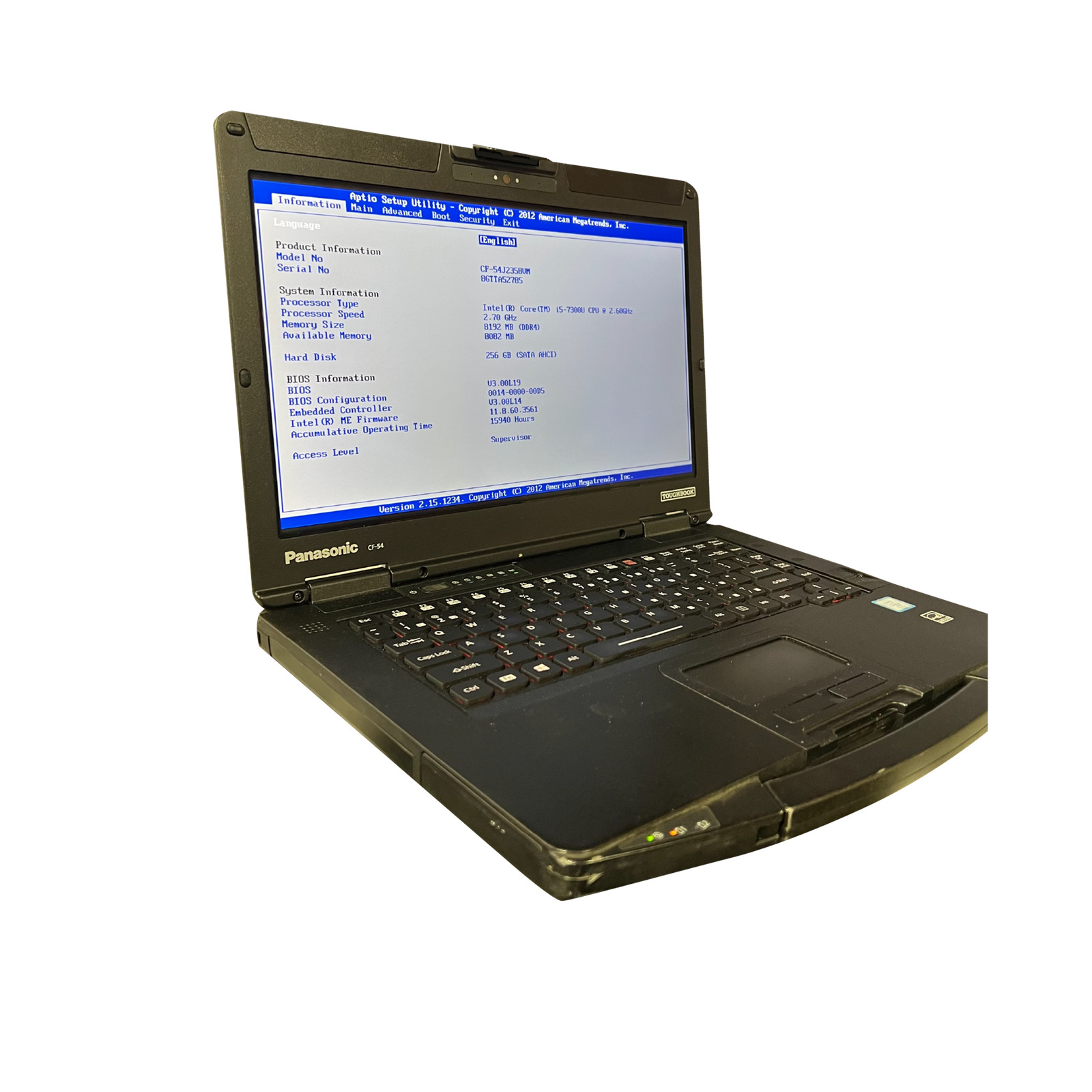 Panasonic Toughbook CF-54 MK3 i5-7300U 8GB RAM 256GB SSD 4G LTE touchscreen
