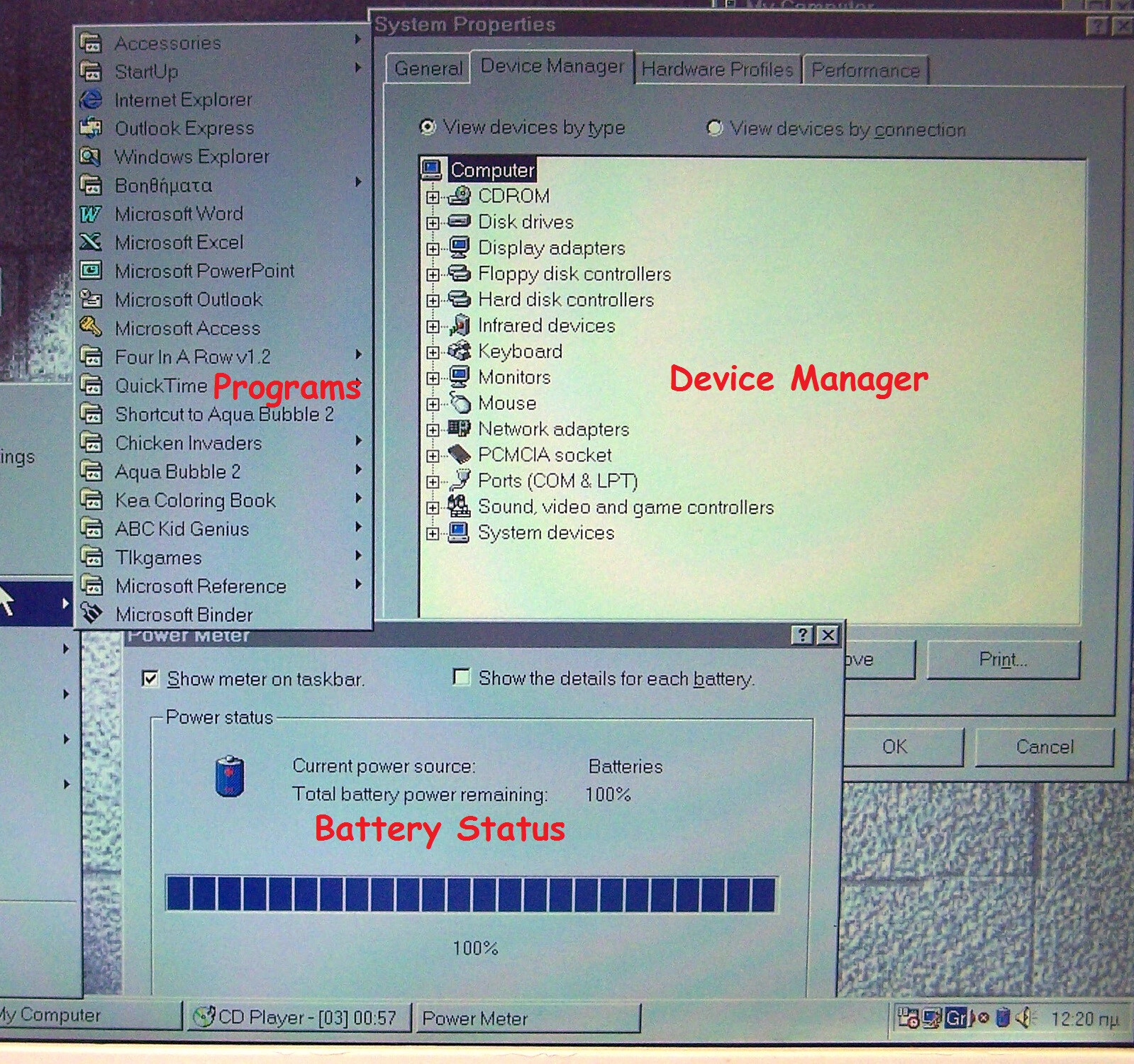 Vtg 1997 Compaq Armada 7792 Intel P2 Win-98 Serial Parallel-ΝΟ 1700 ibm dos e500