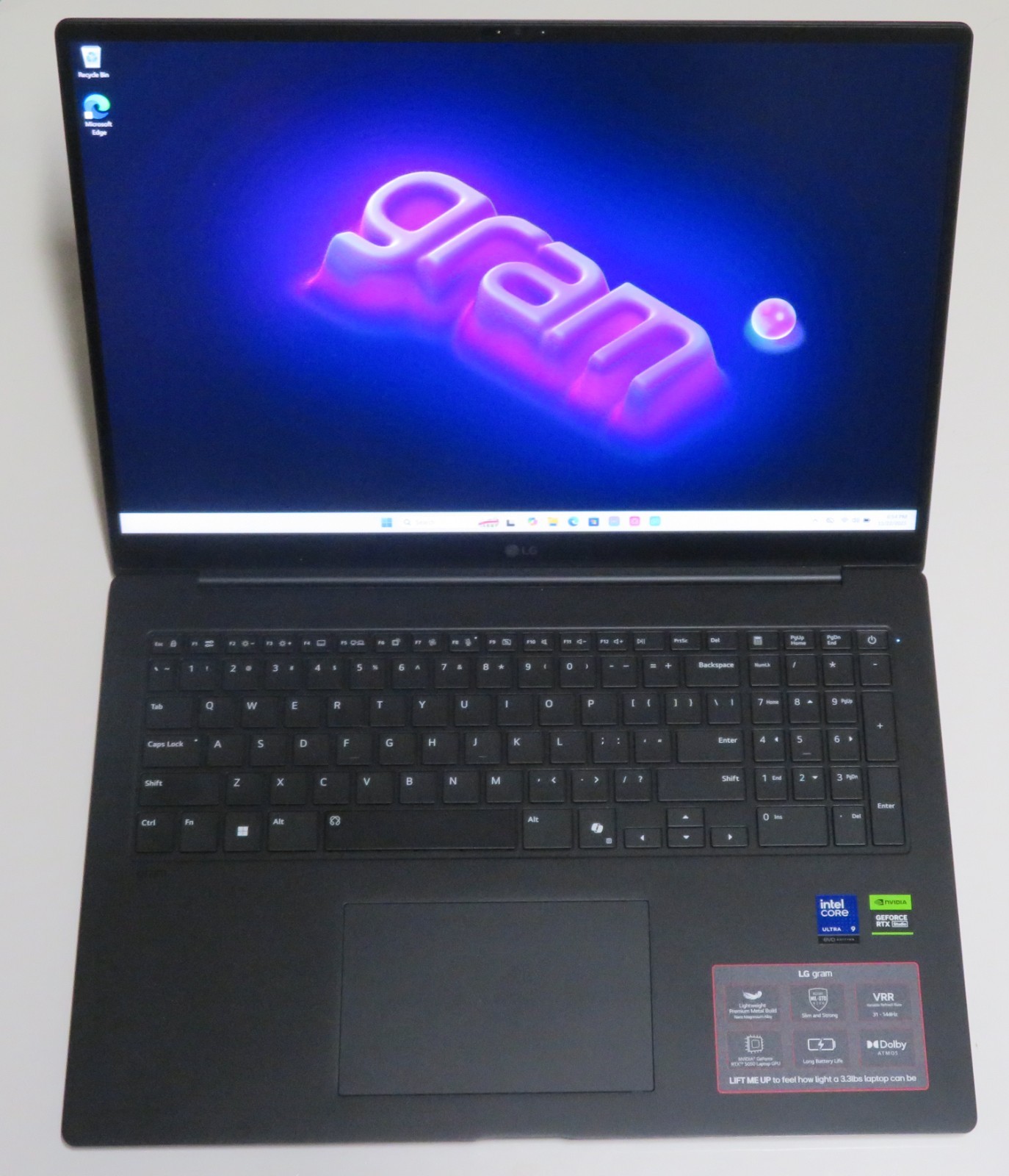 LG Gram 17 Pro Laptop 17″ WQXGA Intel Ultra 9 285H 32GB RAM 1TB SSD RTX 5050