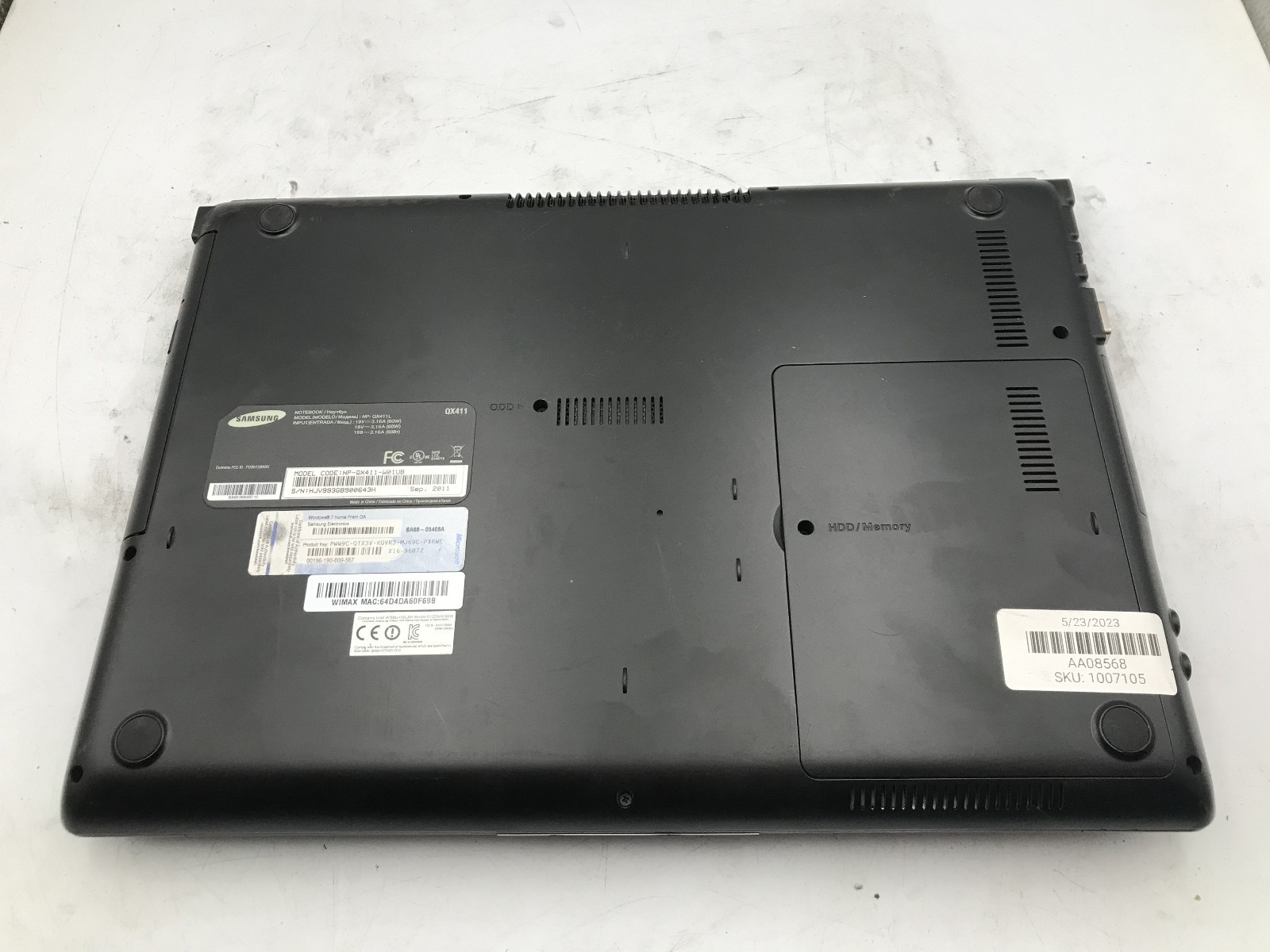 SAMSUNG QX411L – FOR PARTS/REPAIR – INTEL I5 2430M – NO RAM – READ DESCRIP – BB!