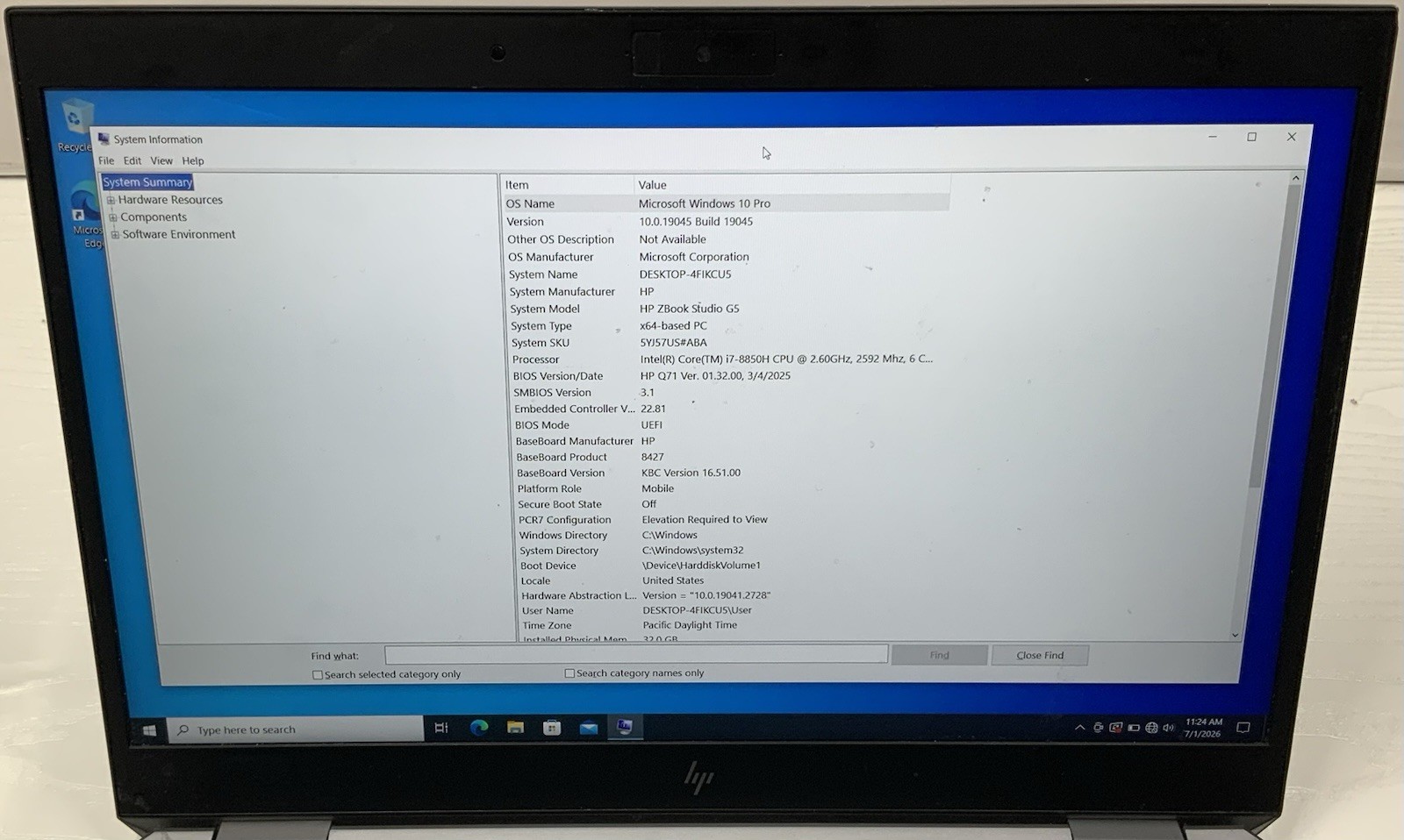 HP ZBook Studio G5 15.6″ – i7-8850H 32GB RAM, 512GB SSD, P1000 | Windows 10 Pro