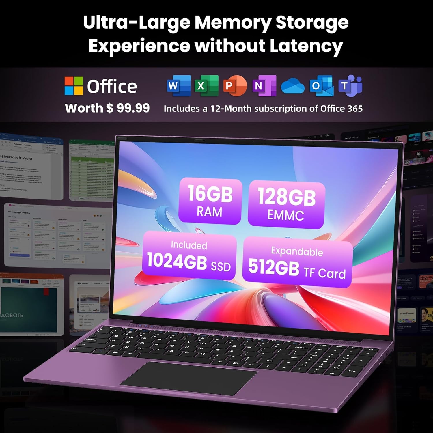 jumper 16 Inch Laptop,12th N150 Processor,1200P IPS Display,1-Year Office…