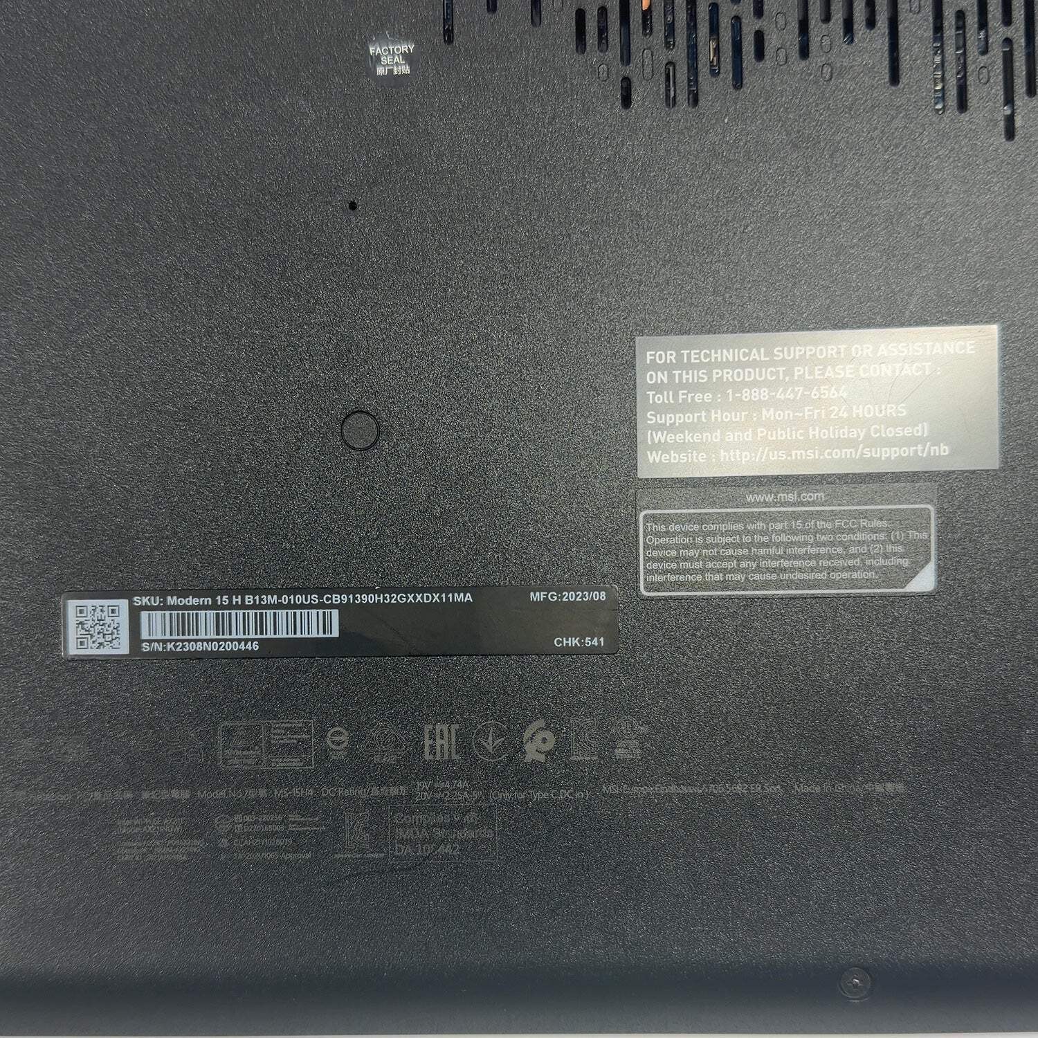 MSI Modern 15 H B13M MS-15H4 15.6″ i9-13900H 2.6GHz 32GB RAM 1TB