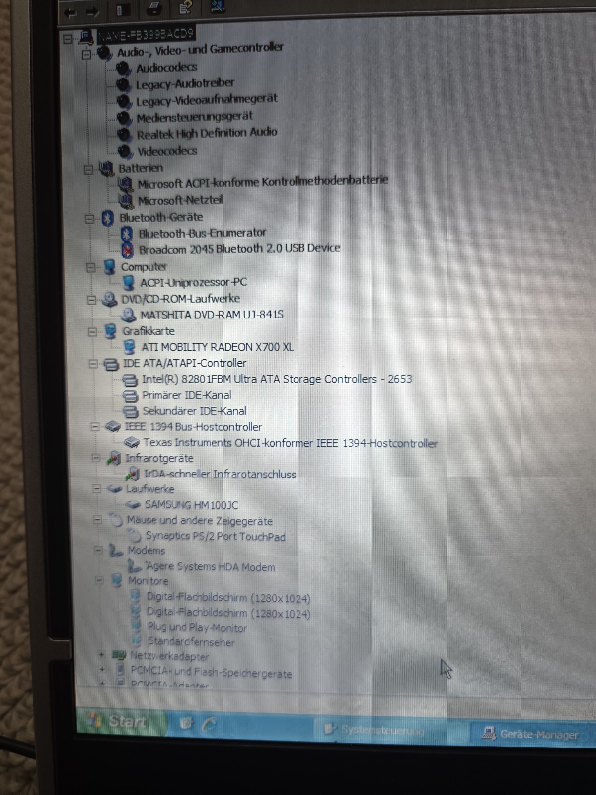 Retro Medion MD95800 Pentium M 1.73GHz ATI X700 XL Windows XP DVI