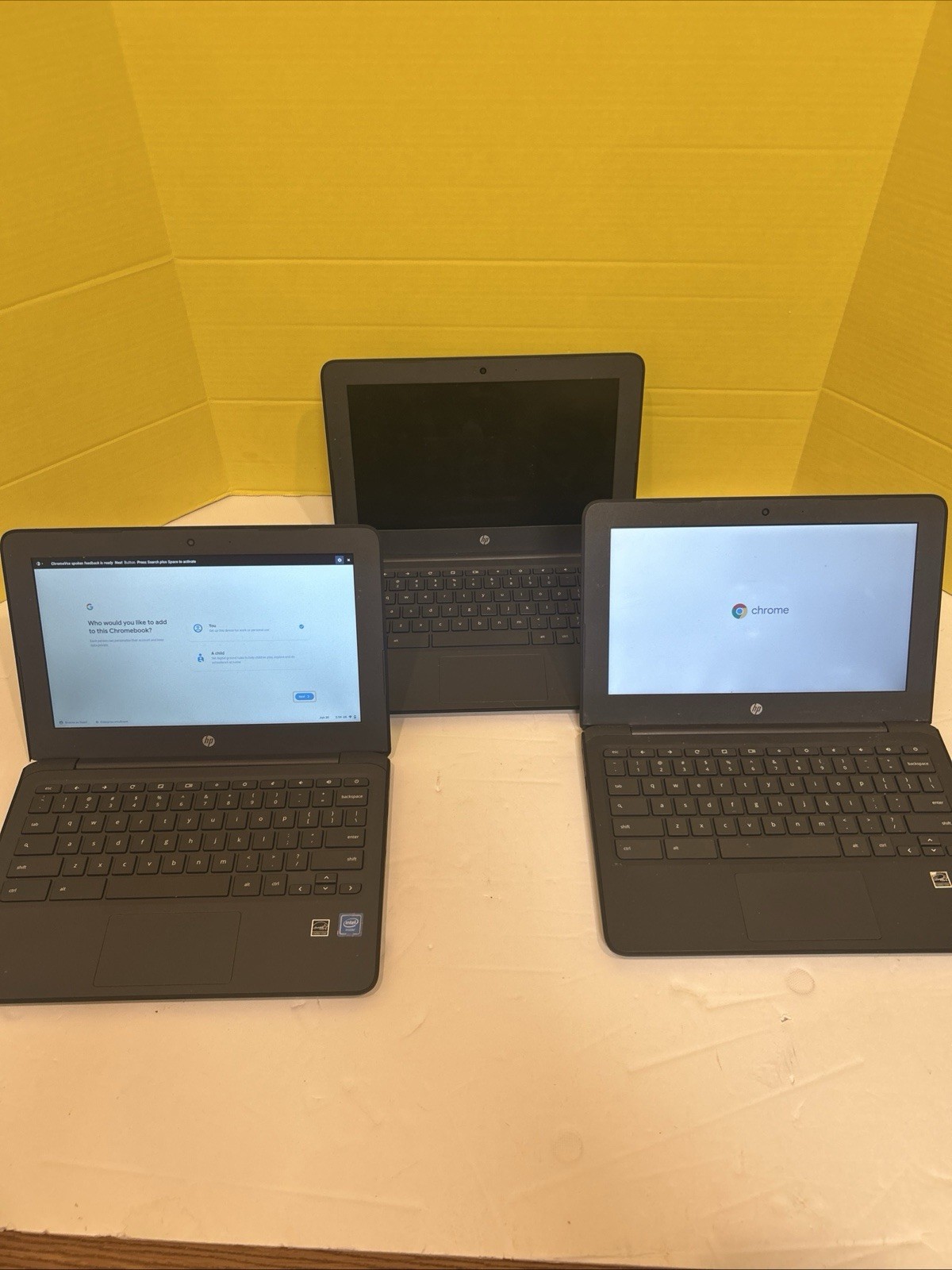 3 HP Chromebook 11 G6 EE Laptops Parts or Repair