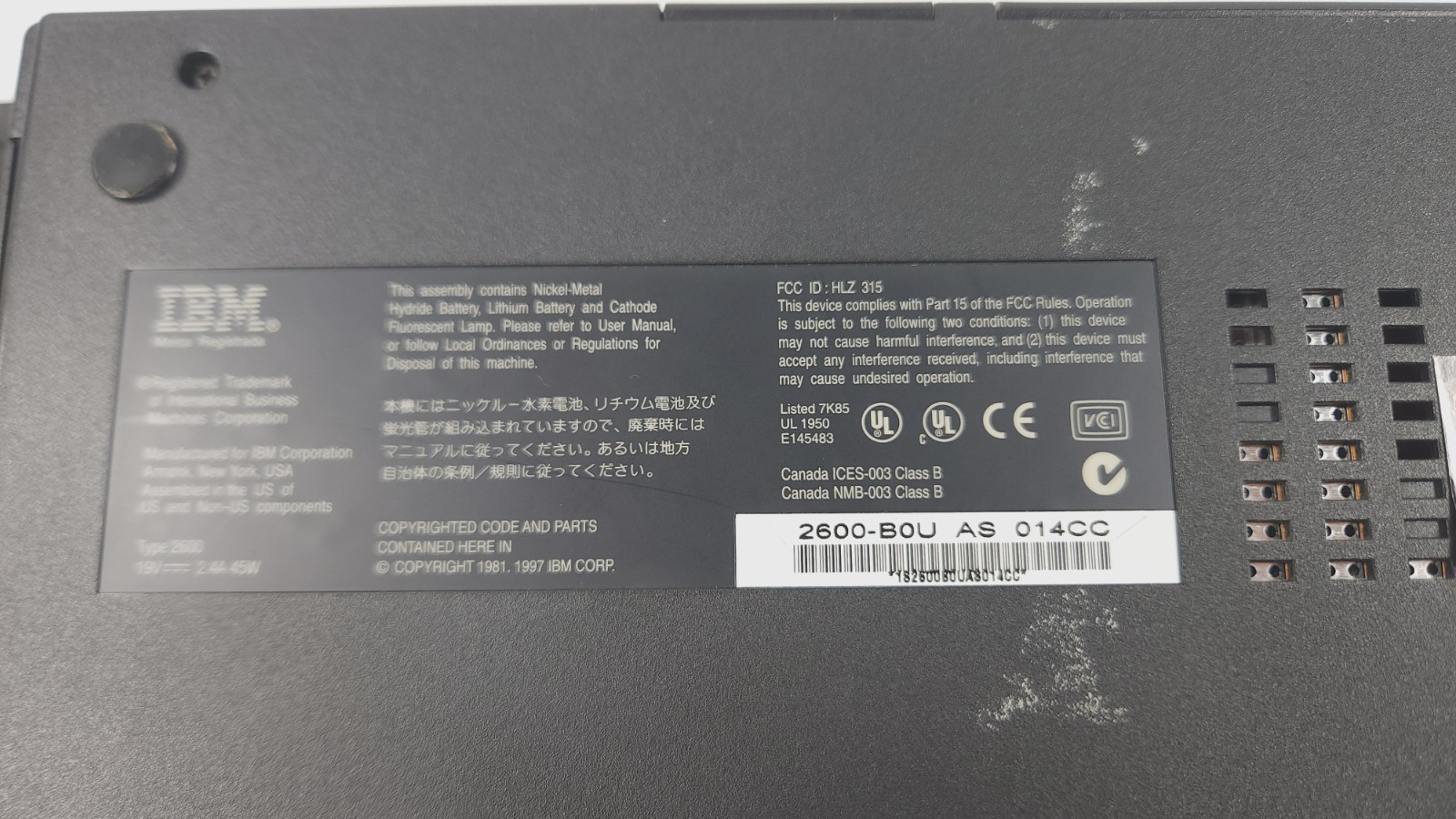 IBM Thinkpad 310ED Laptop Intel Pentium 32MB 2GB HD Windows 98 FE First Edition