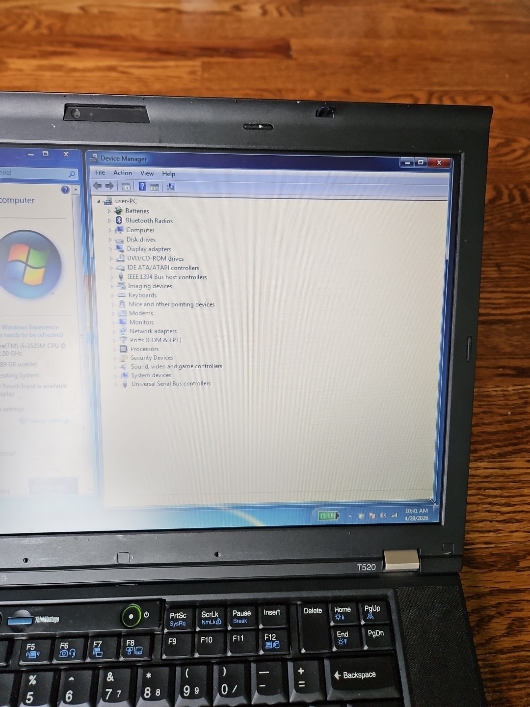 Lenovo ThinkPad T520 i5-2520M 2.5GHz 8GB Ram 120 GB SSD Win 7 pro. Ready to Use