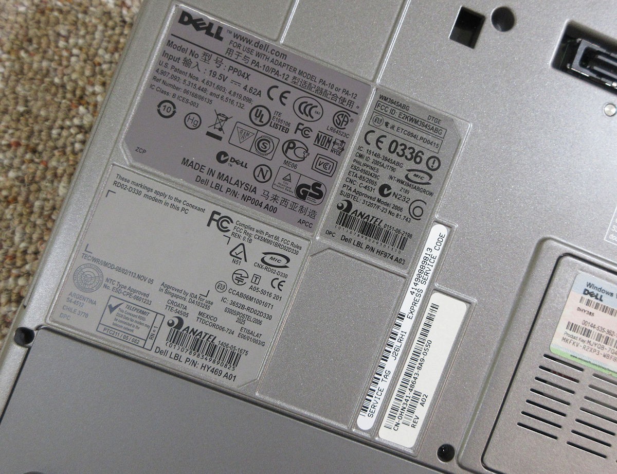 Win XP PERFECT Dell D830 T9300 4gb 15.4 256gb SSD NEW BAT DVD/RW Serial